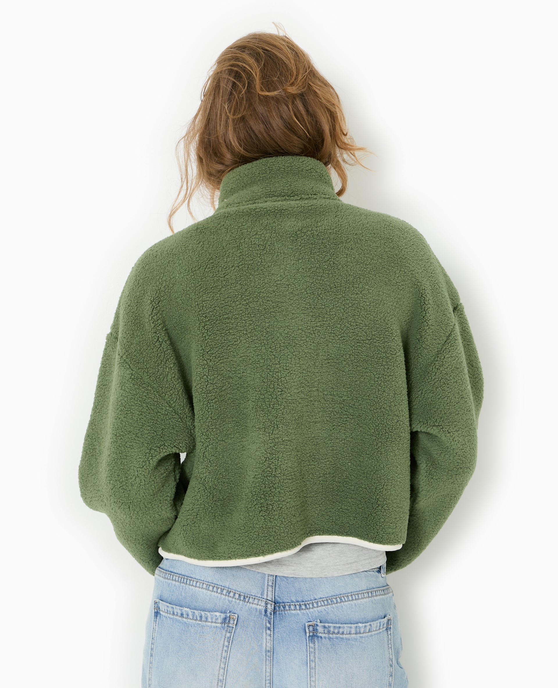 Veste en polaire ultra douce avec bords contrastés