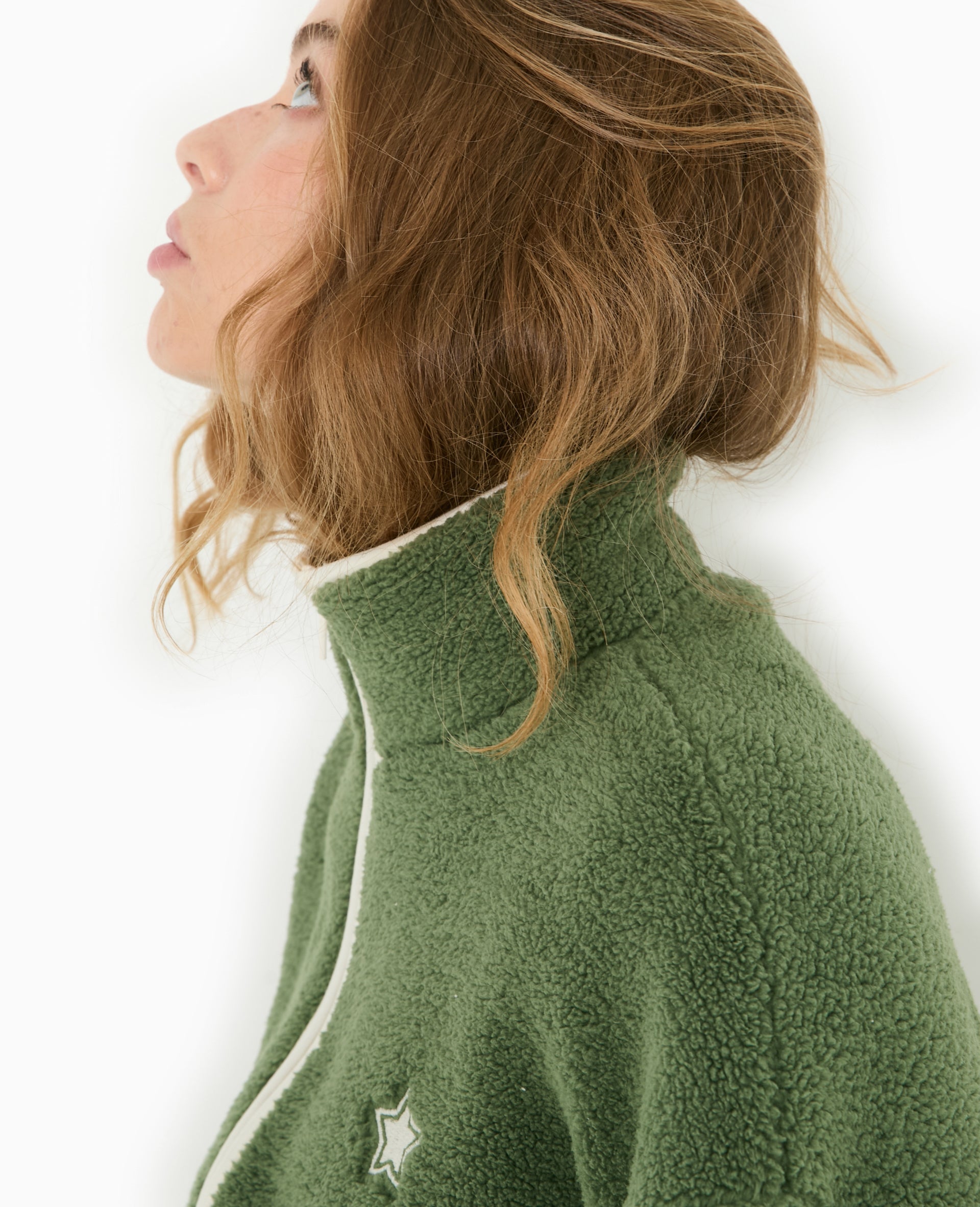Veste en polaire ultra douce avec bords contrastés