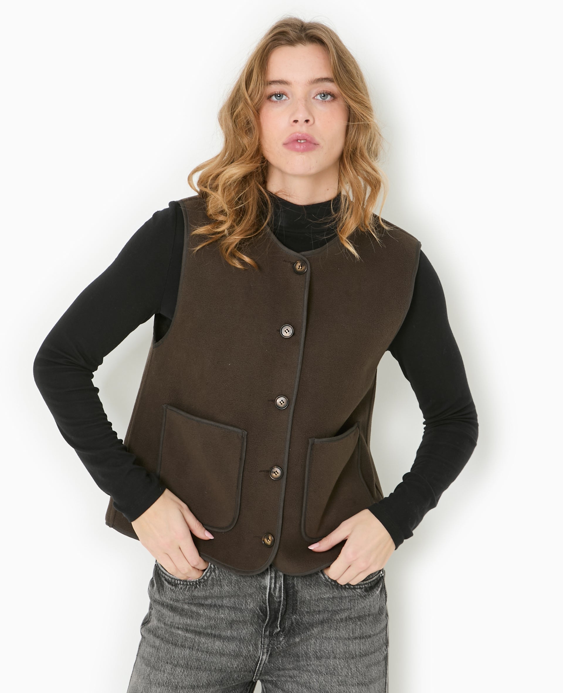 Veste sans manches en polaire