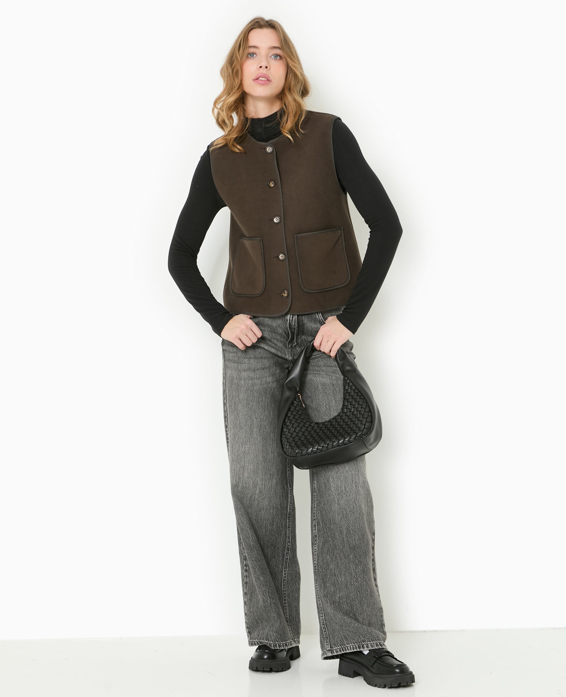 Veste sans manches en polaire