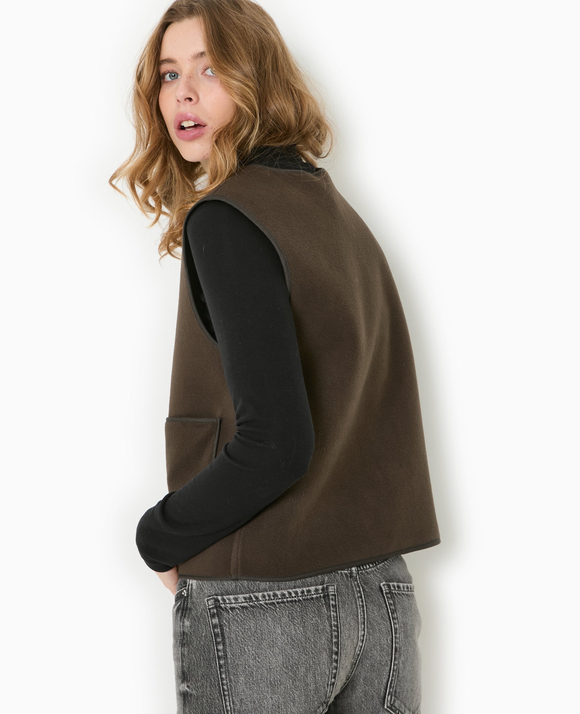 Veste sans manches en polaire