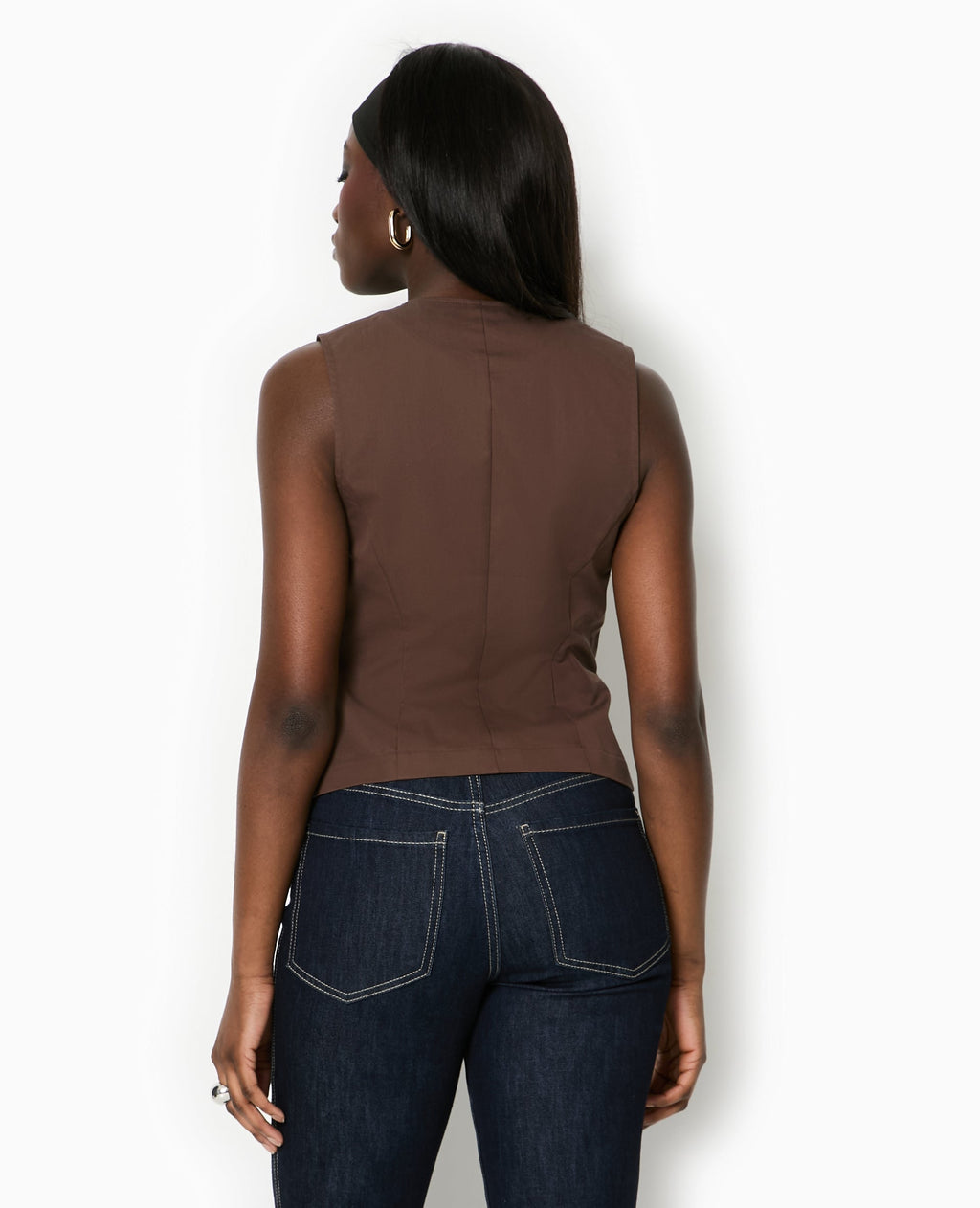 Veste sans manches avec boutons