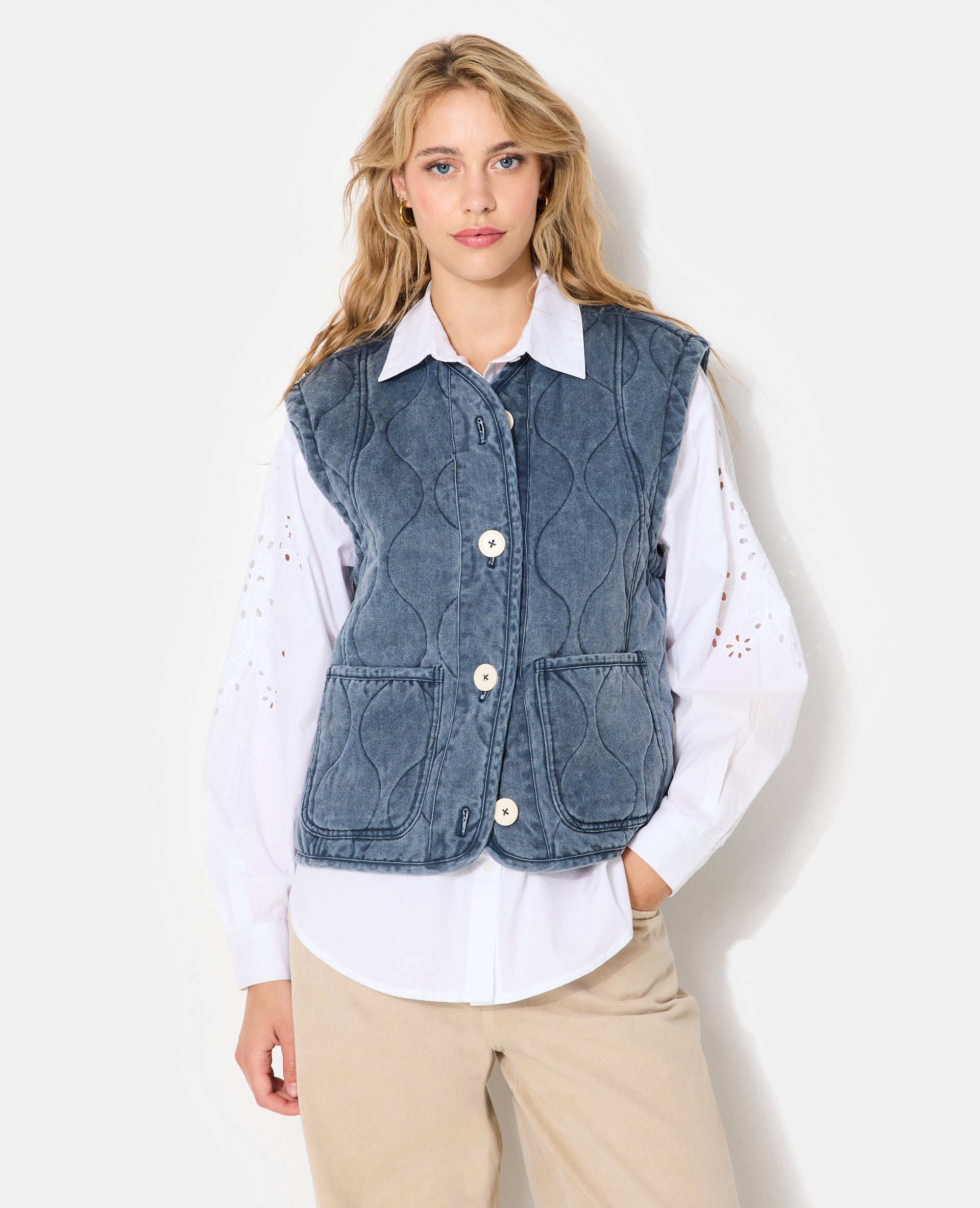 Veste sans manches matelassée