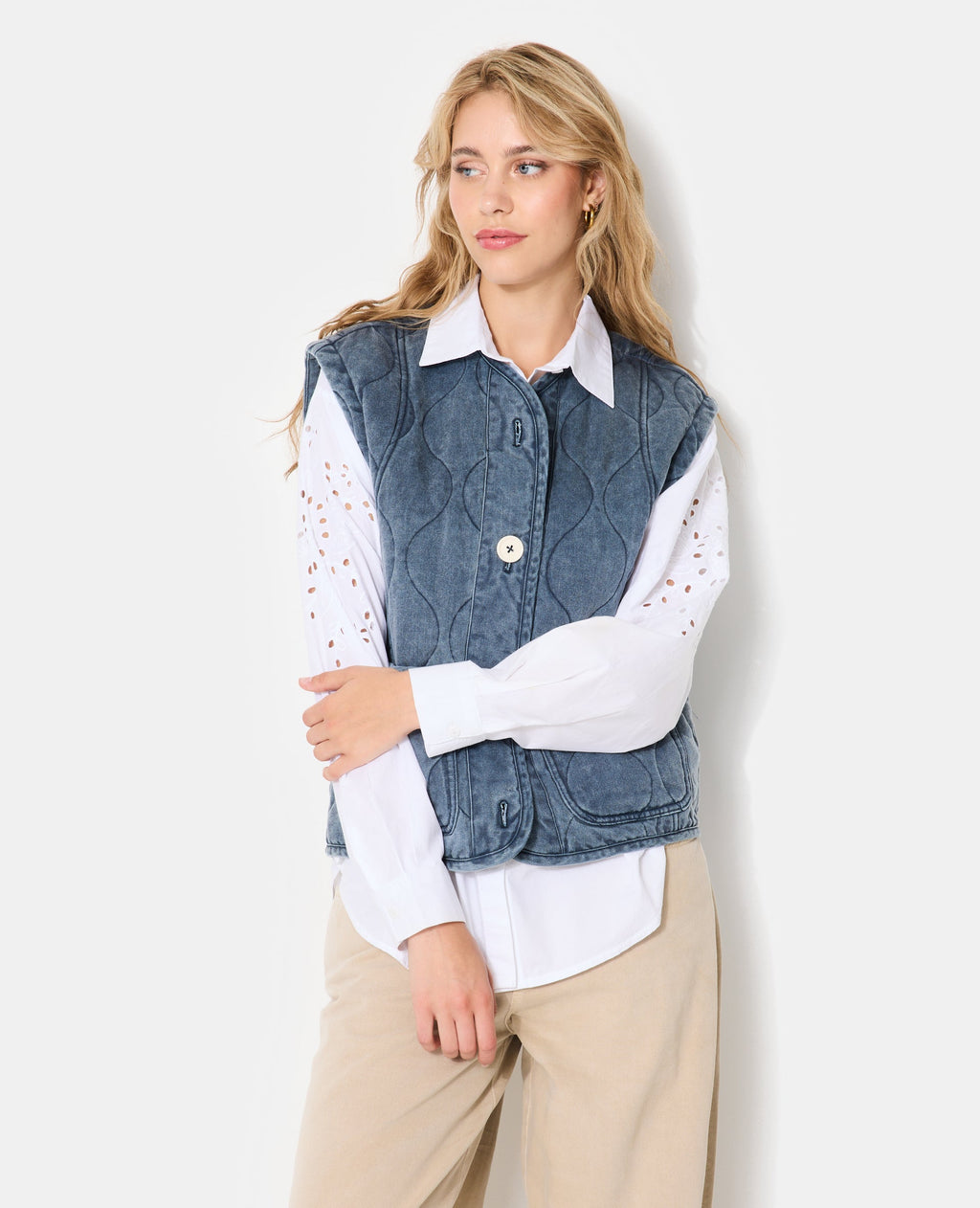 Veste sans manches matelassée