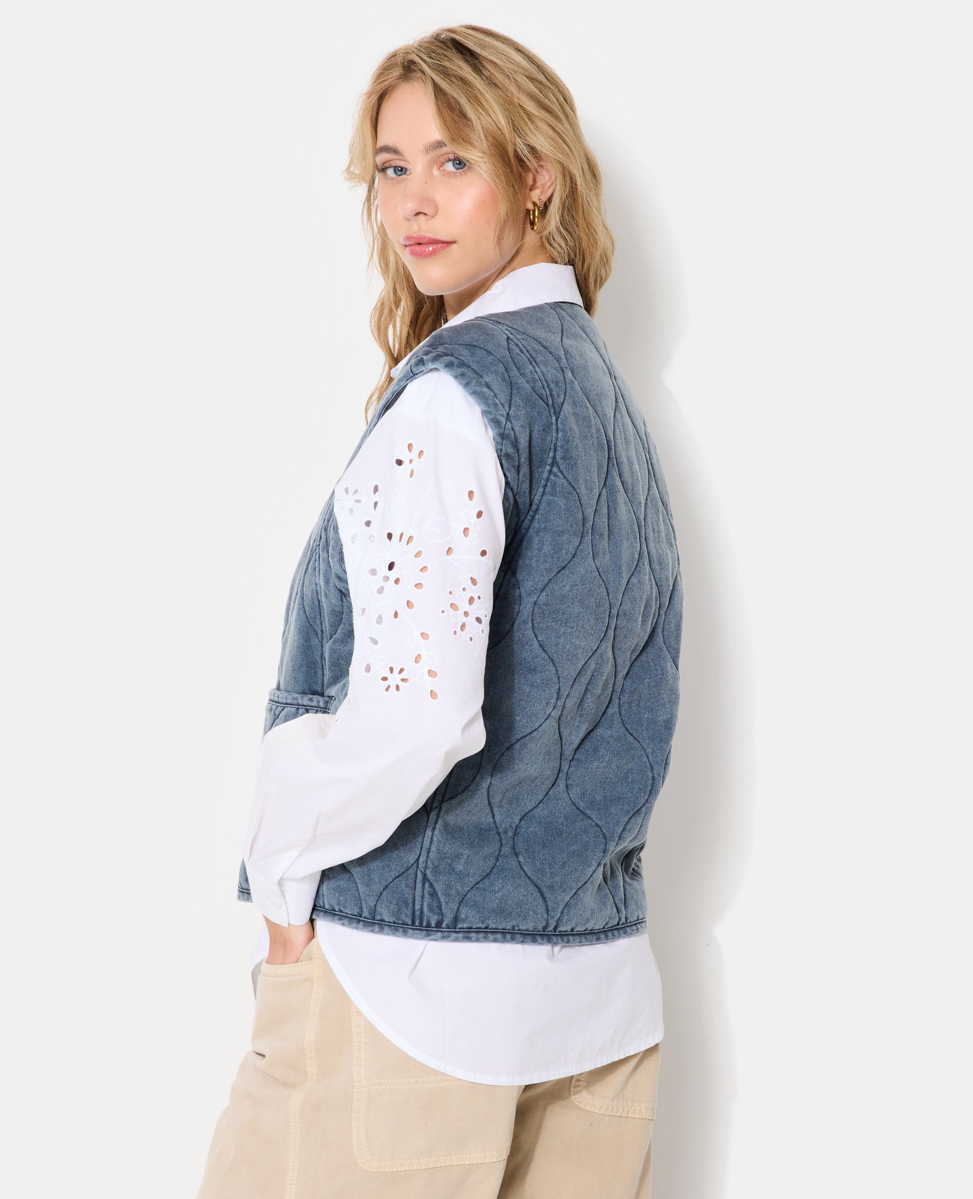 Veste sans manches matelassée