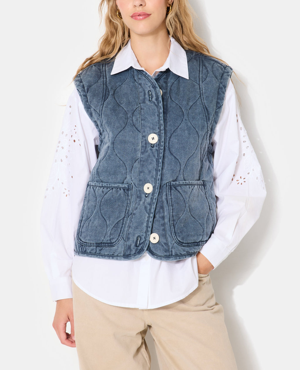 Veste sans manches matelassée