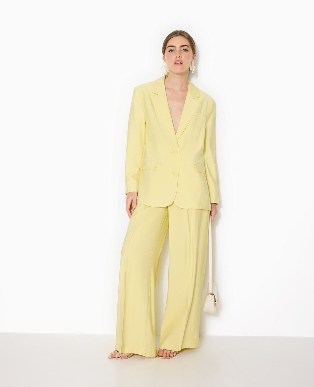 Veste blazer oversize en tissu fluide