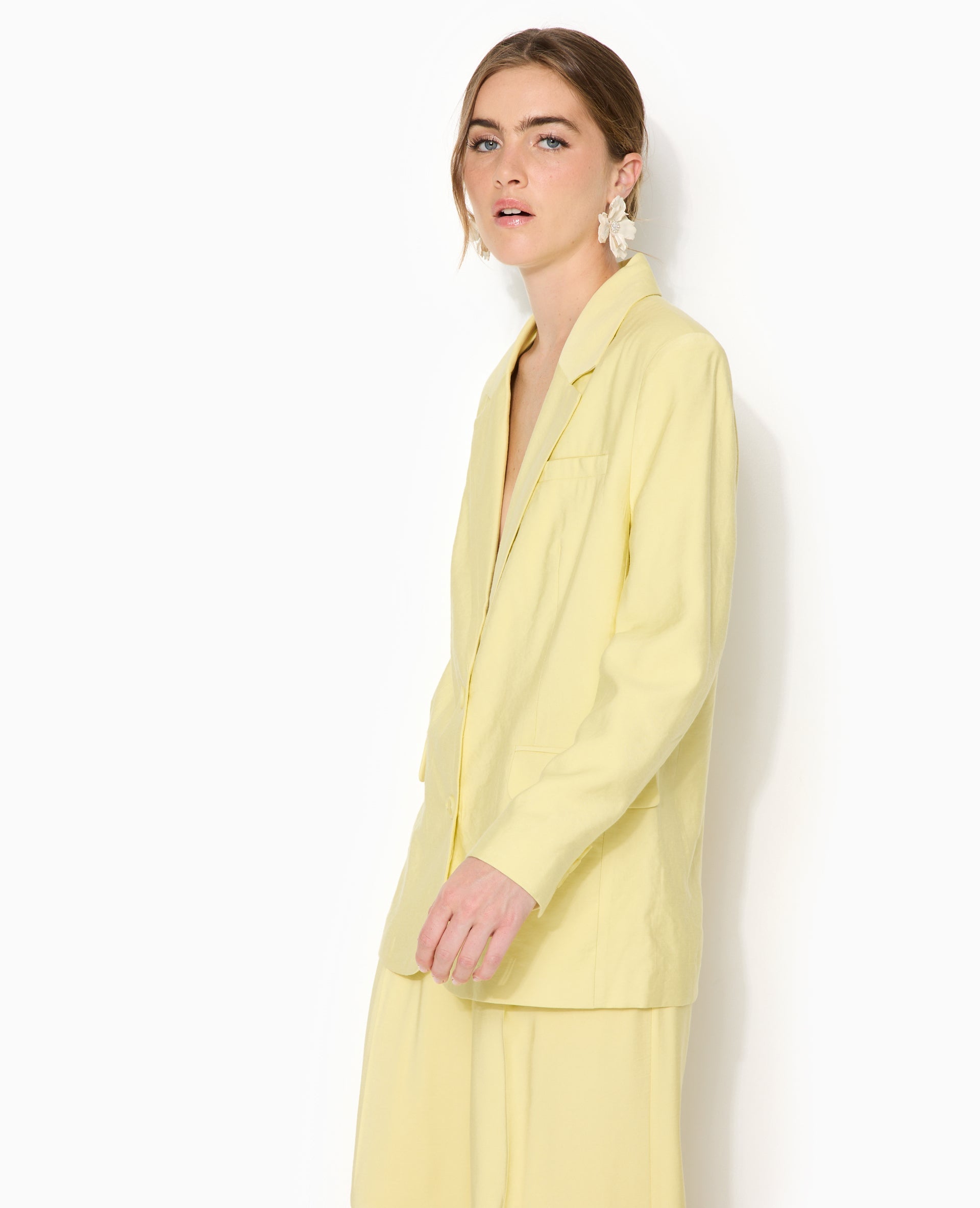 Veste blazer oversize en tissu fluide