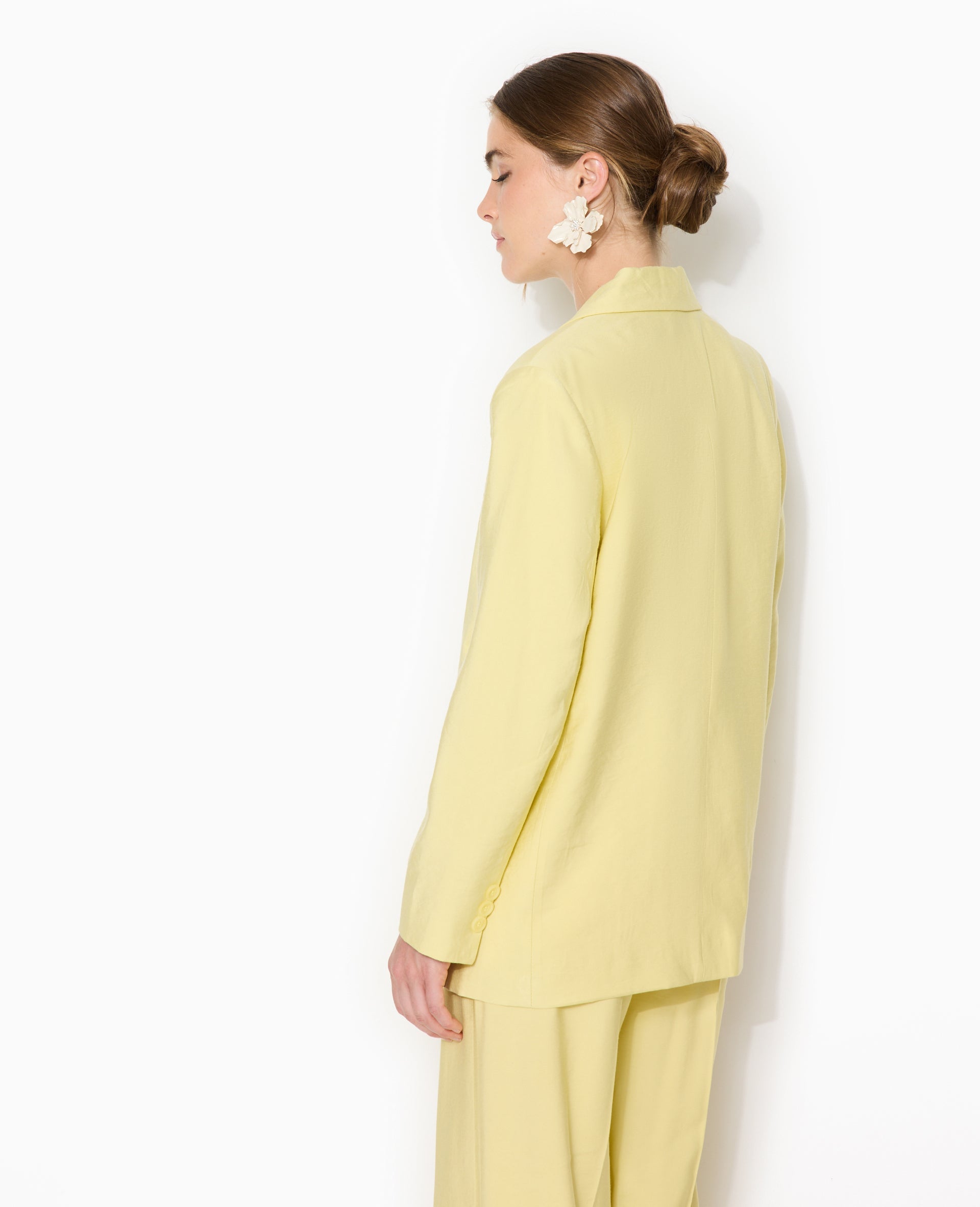 Veste blazer oversize en tissu fluide