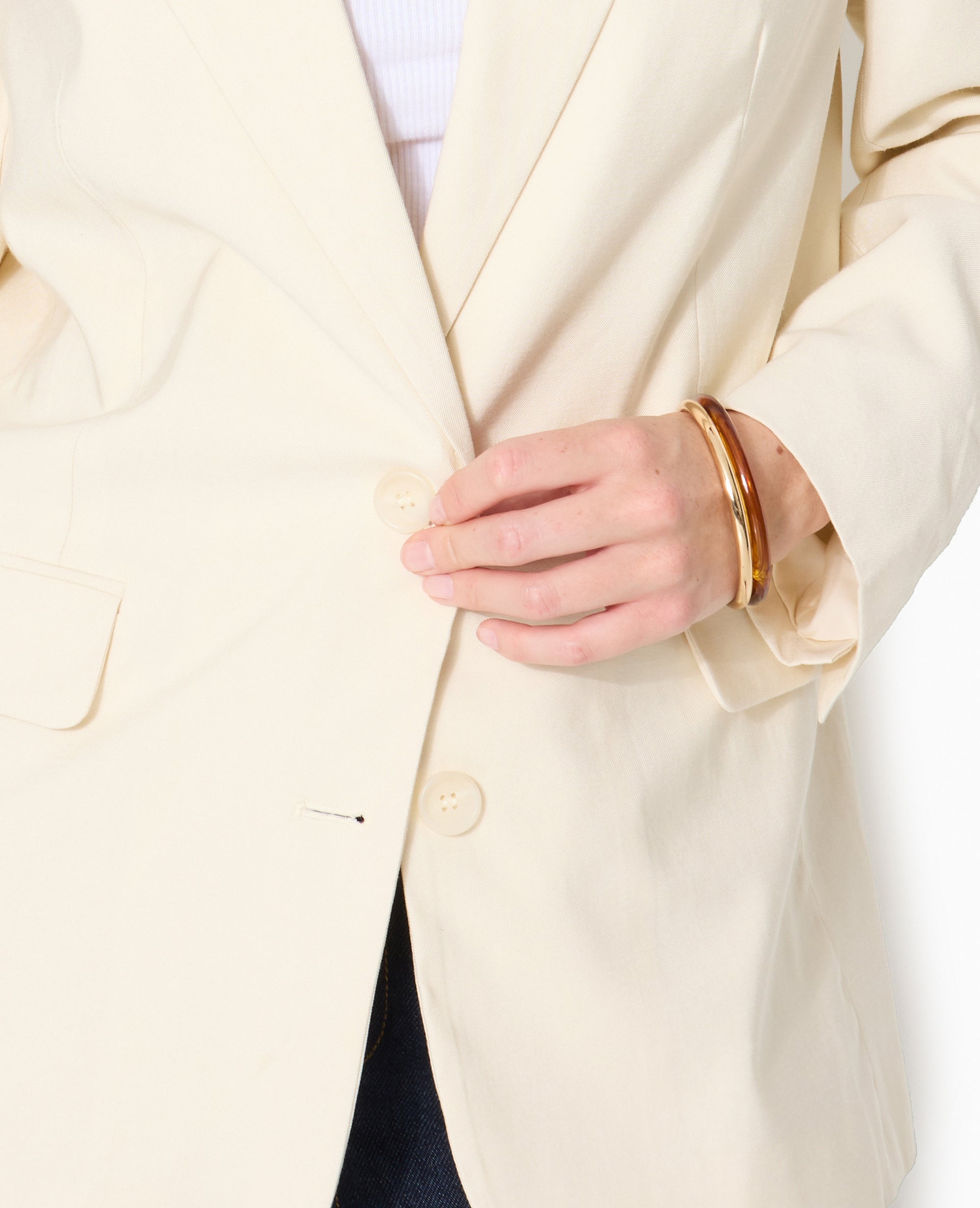 Veste blazer oversize en tissu fluide