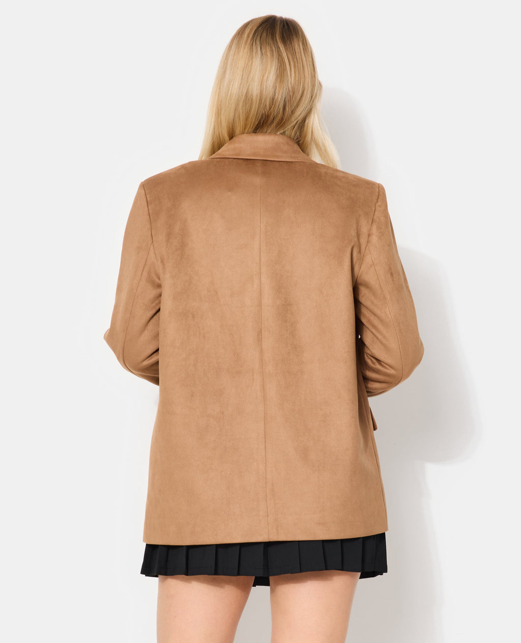 Veste blazer oversize en suédine