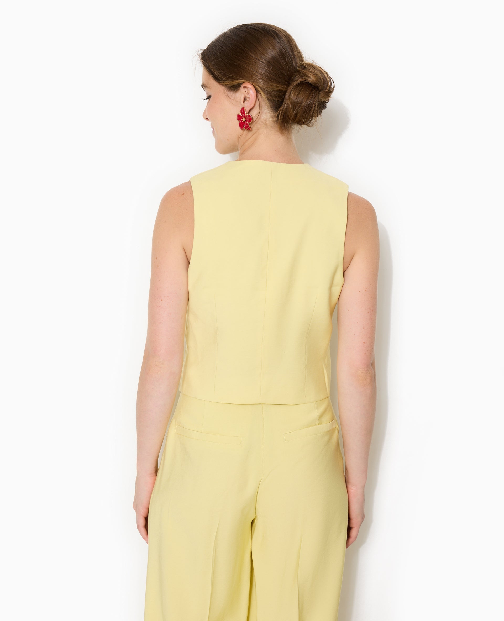 Gilet barman en tissu fluide