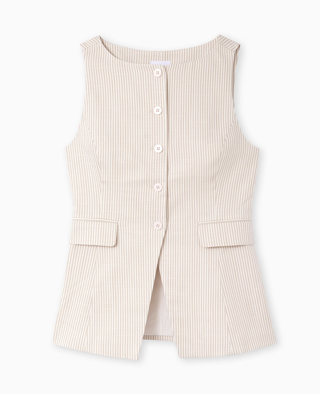 Gilet de barman long motif rayures