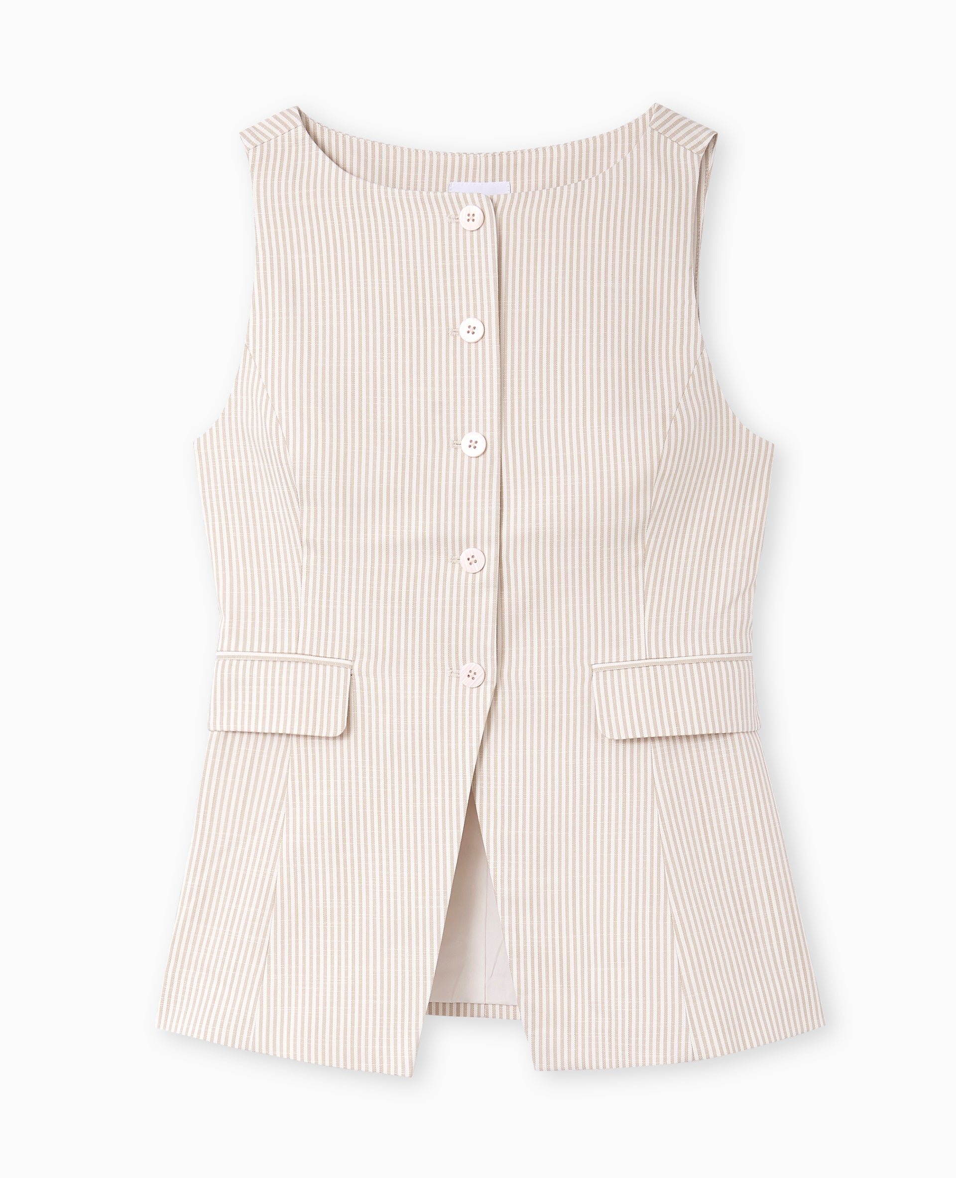 Gilet de barman long motif rayures