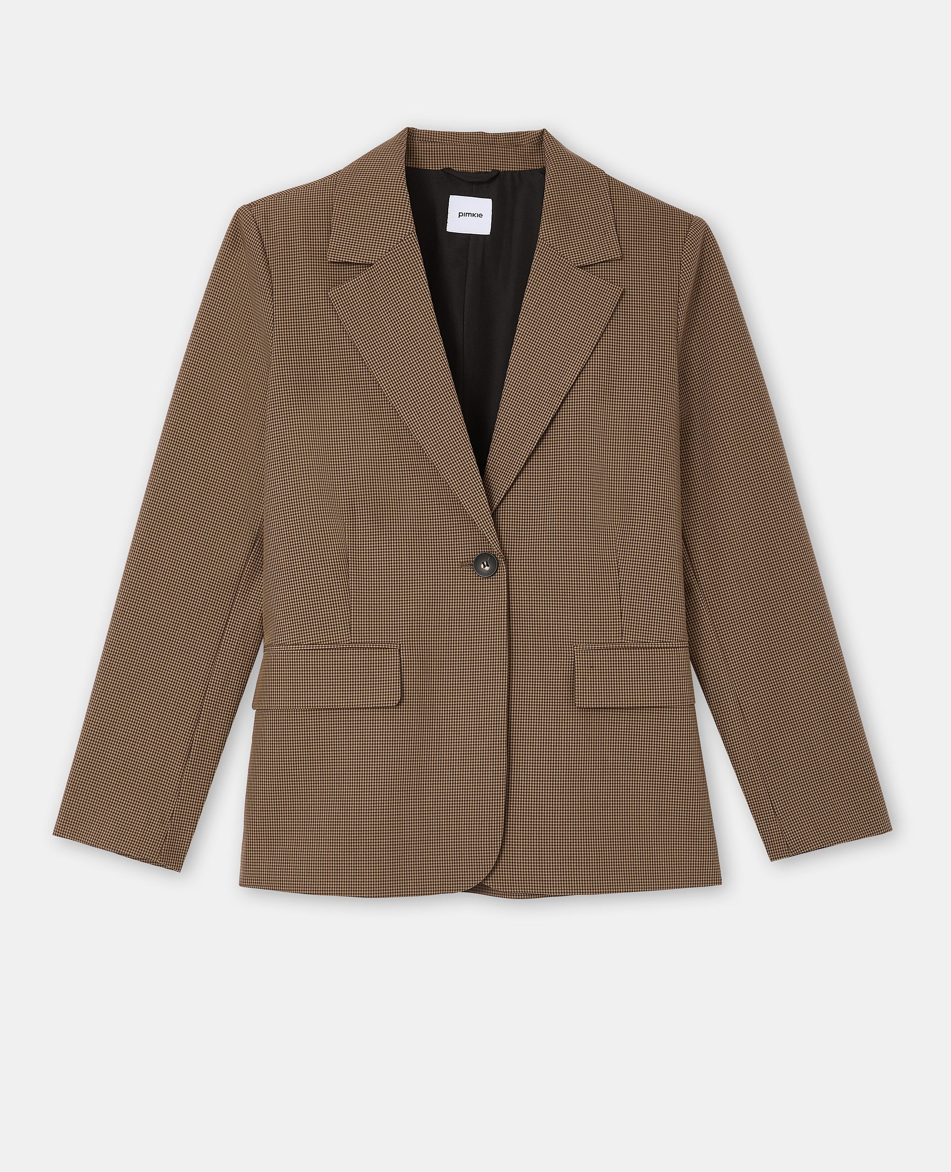 Veste blazer oversize motif mini pied-de-poule