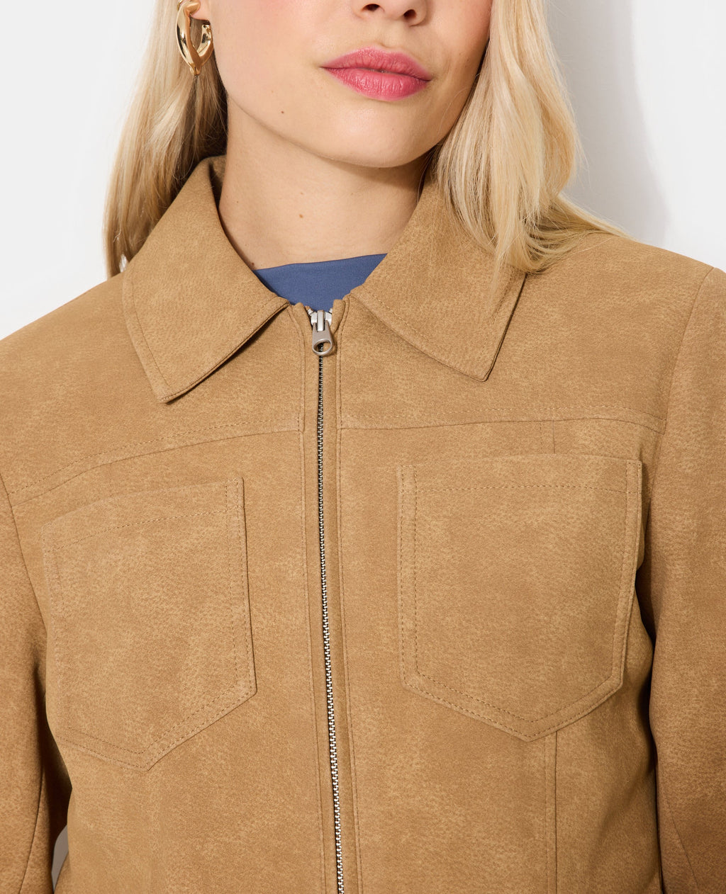 Veste courte en suédine
