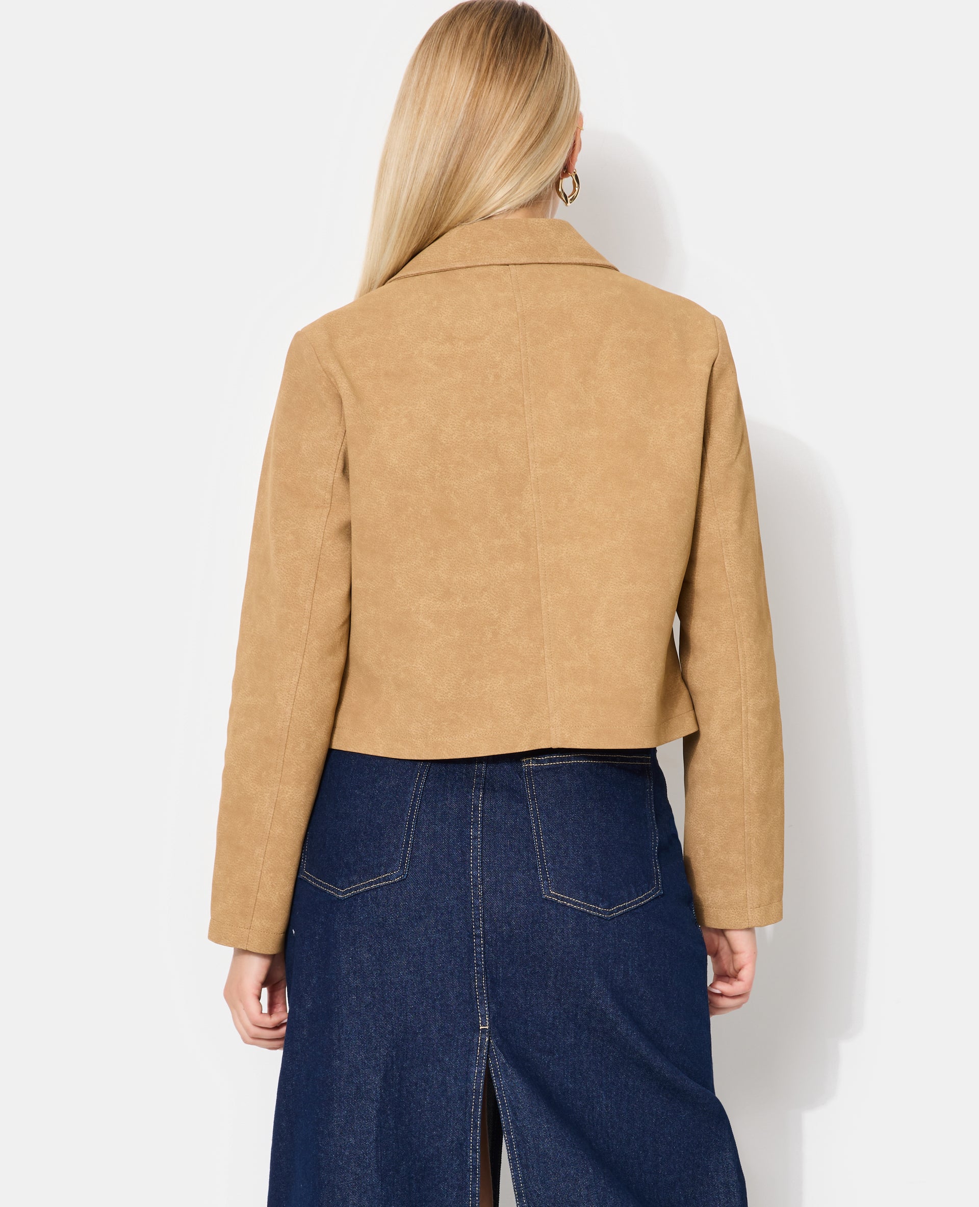 Veste courte en suédine