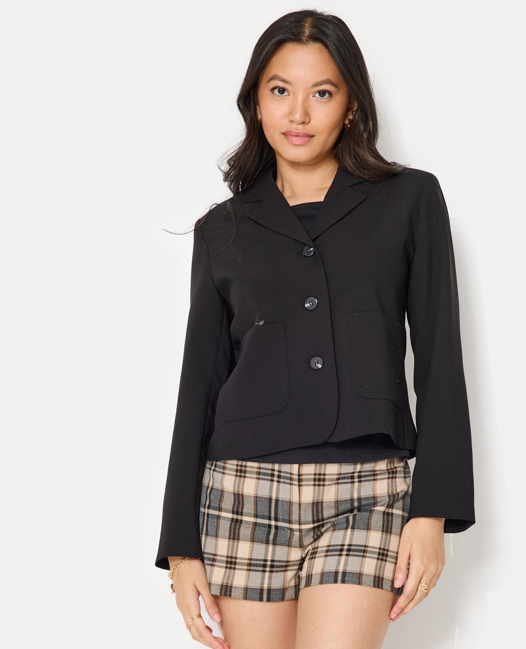 Veste blazer avec poches plaquées