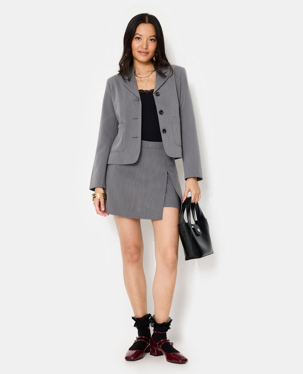 Veste blazer avec poches plaquées