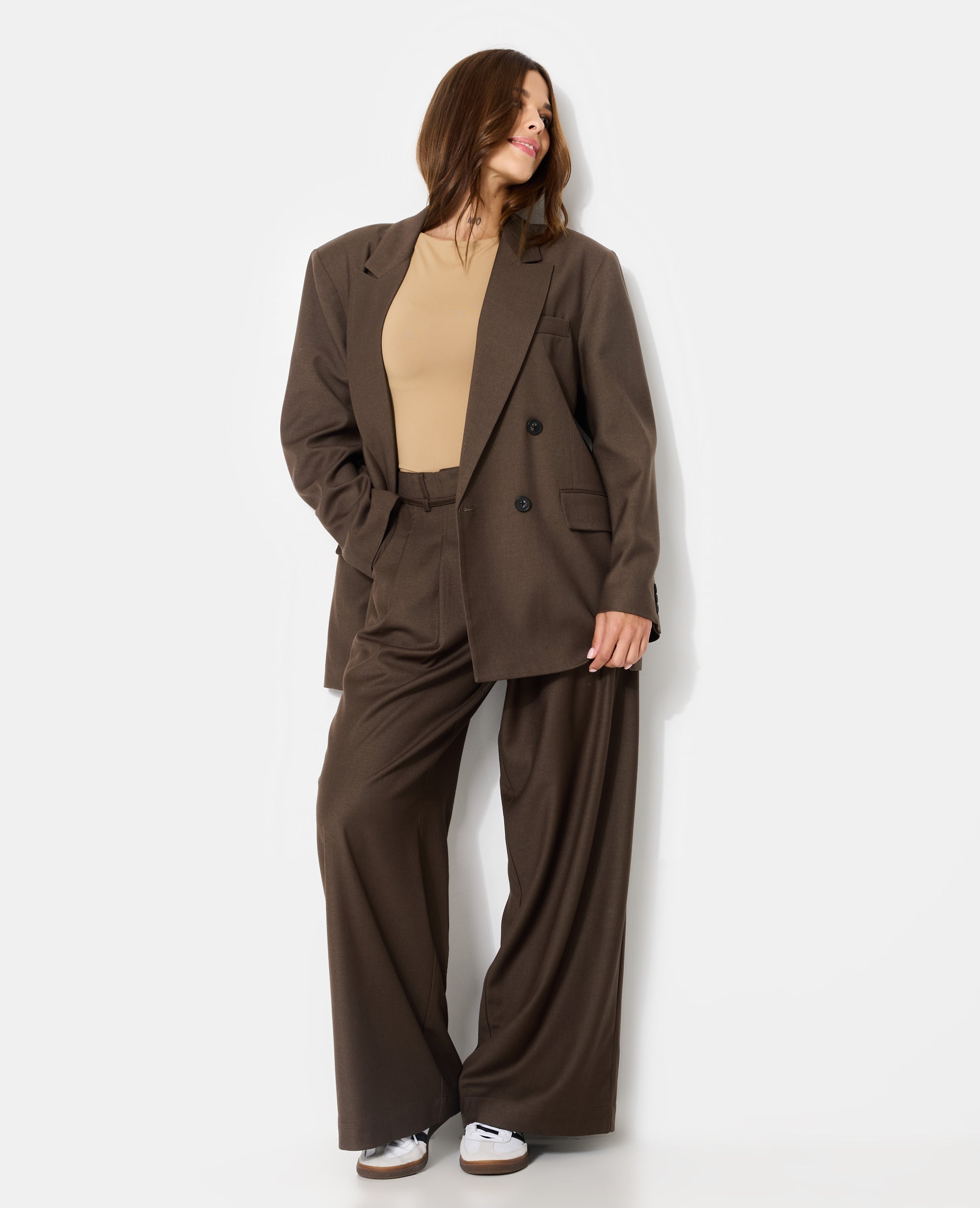 Veste blazer oversize avec double boutonnage