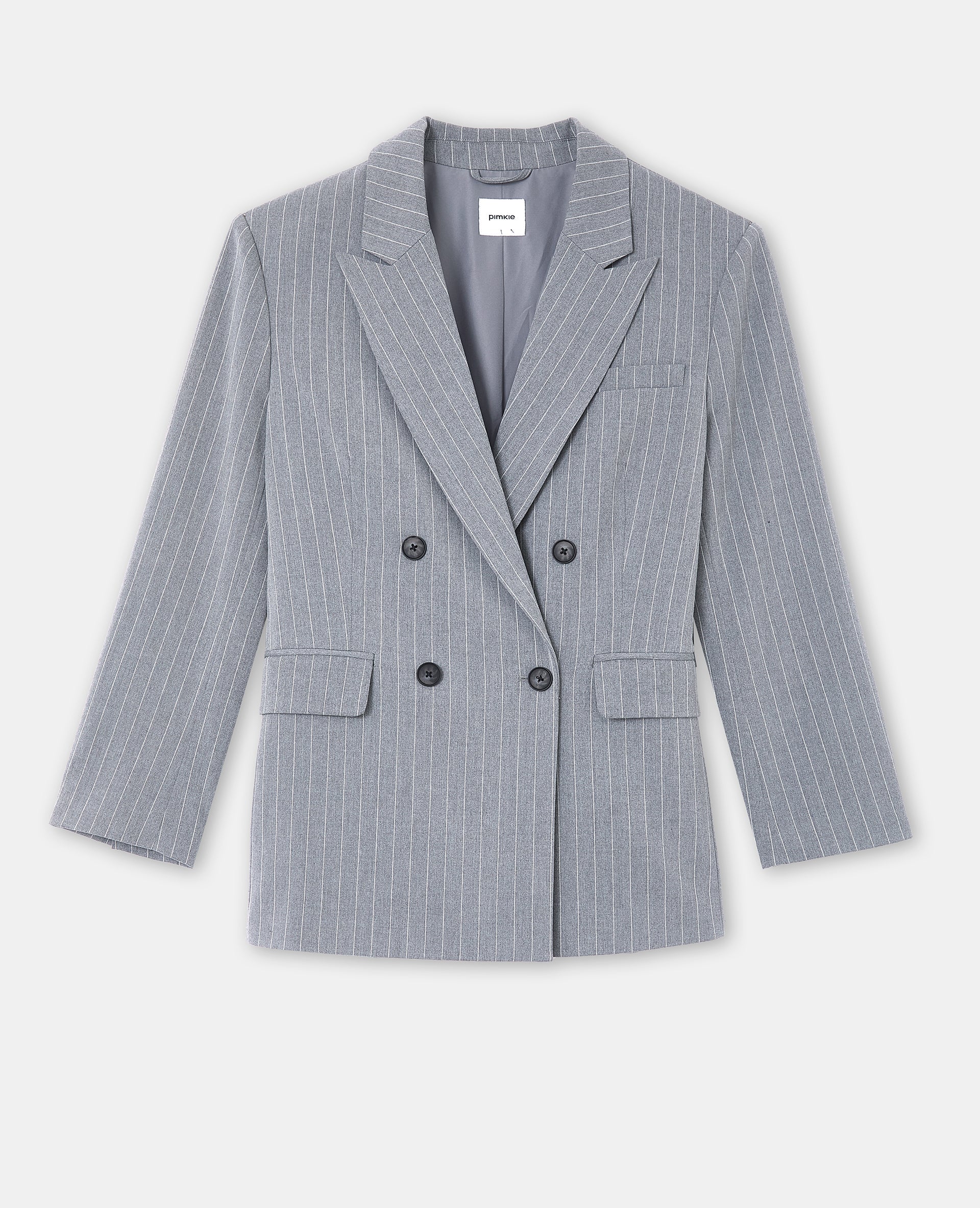 Veste blazer oversize avec fines rayures