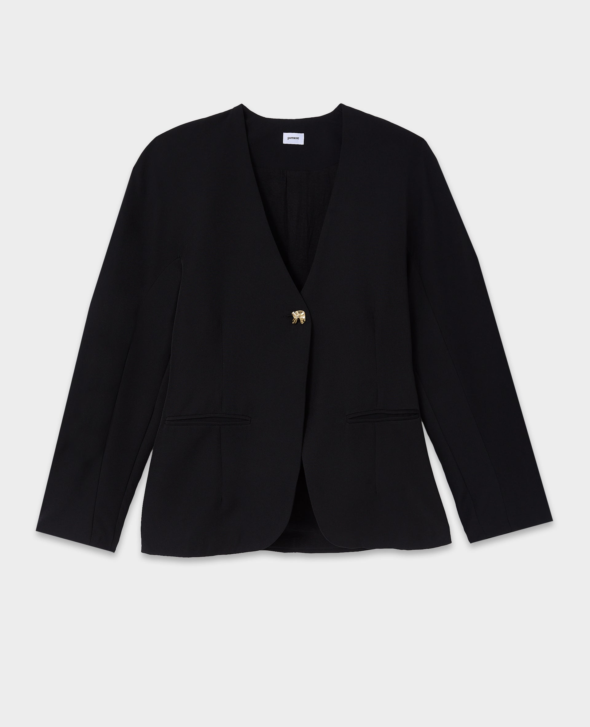 Veste blazer cintrée avec manches bouffantes