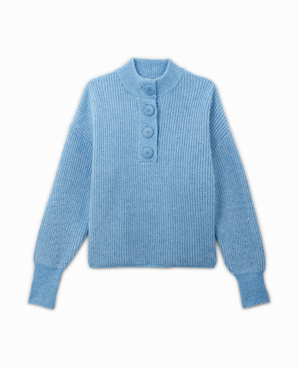 Pull grosse maille avec col boutonné