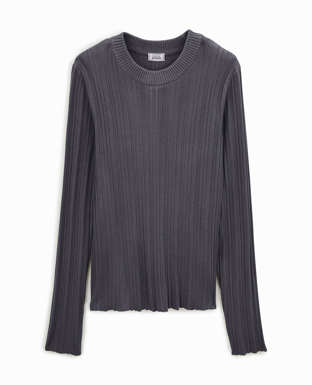 Pull fin en maille côtelée