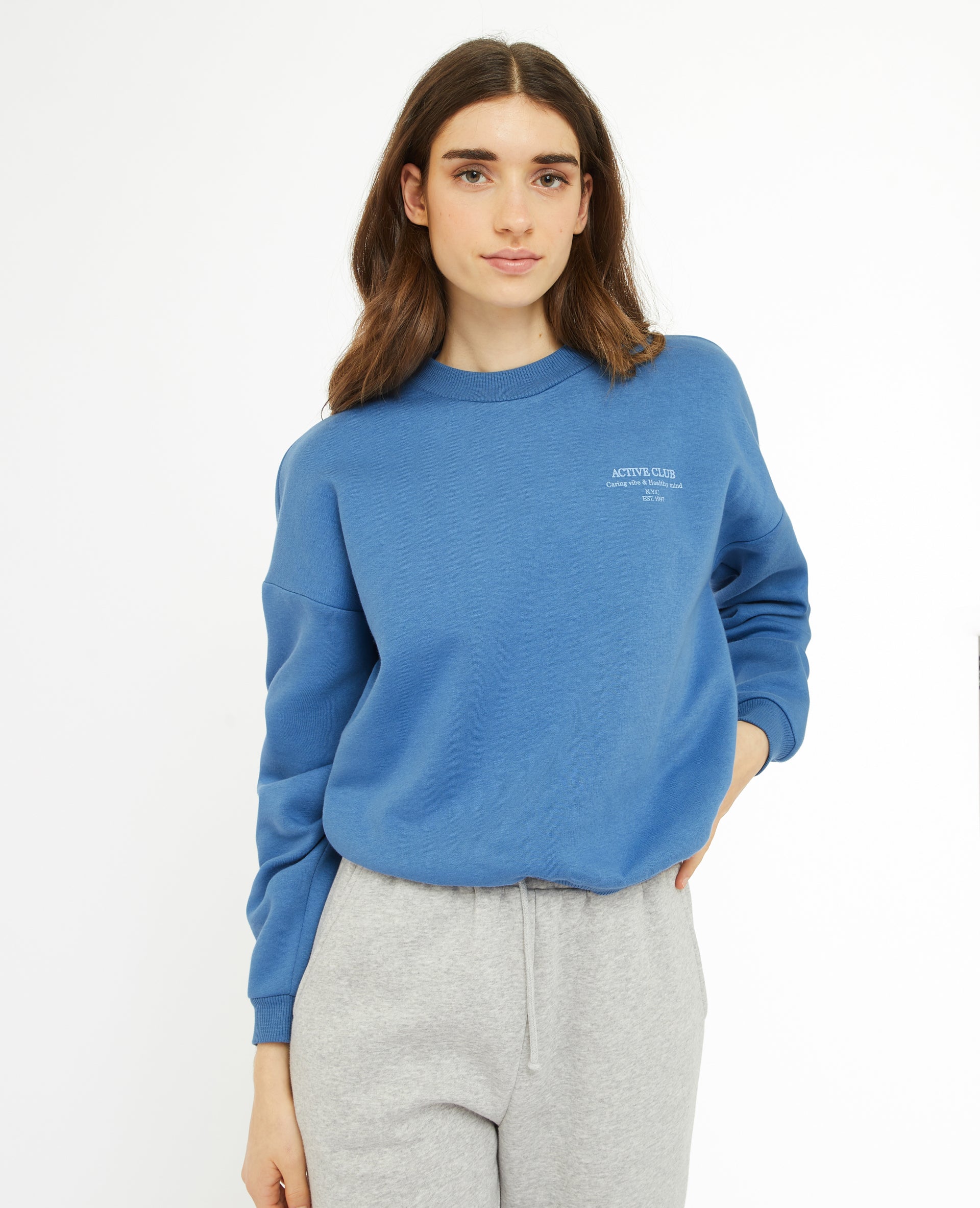 Sweat oversize avec print devant et dos