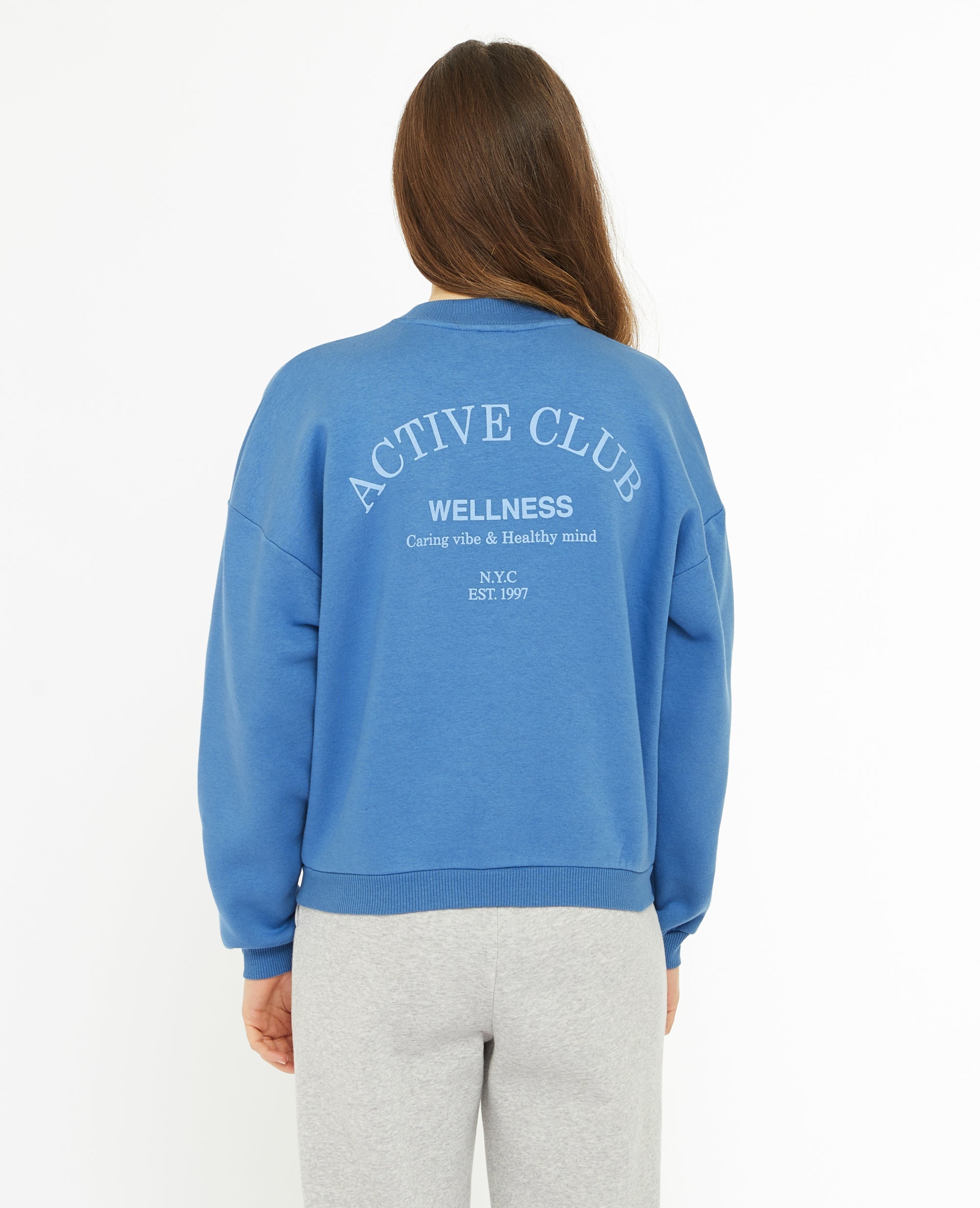 Sweat oversize avec print devant et dos