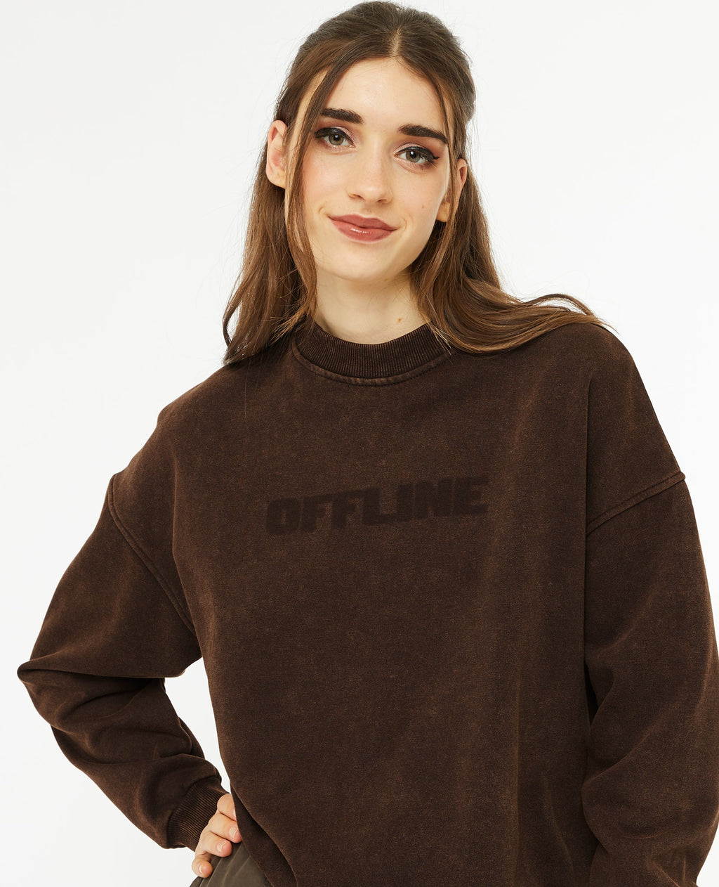 Sweat avec print effet vieilli