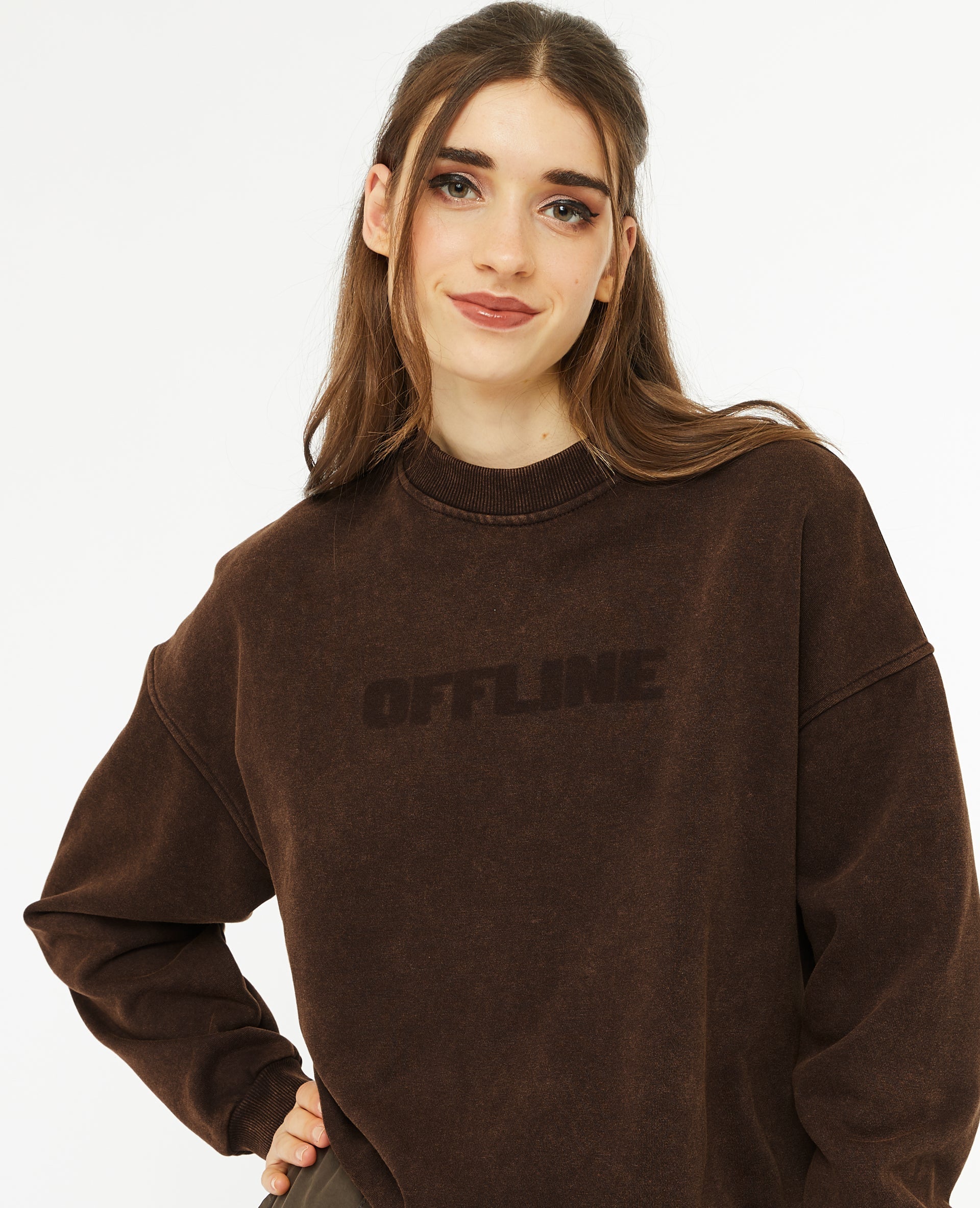 Sweat avec print effet vieilli