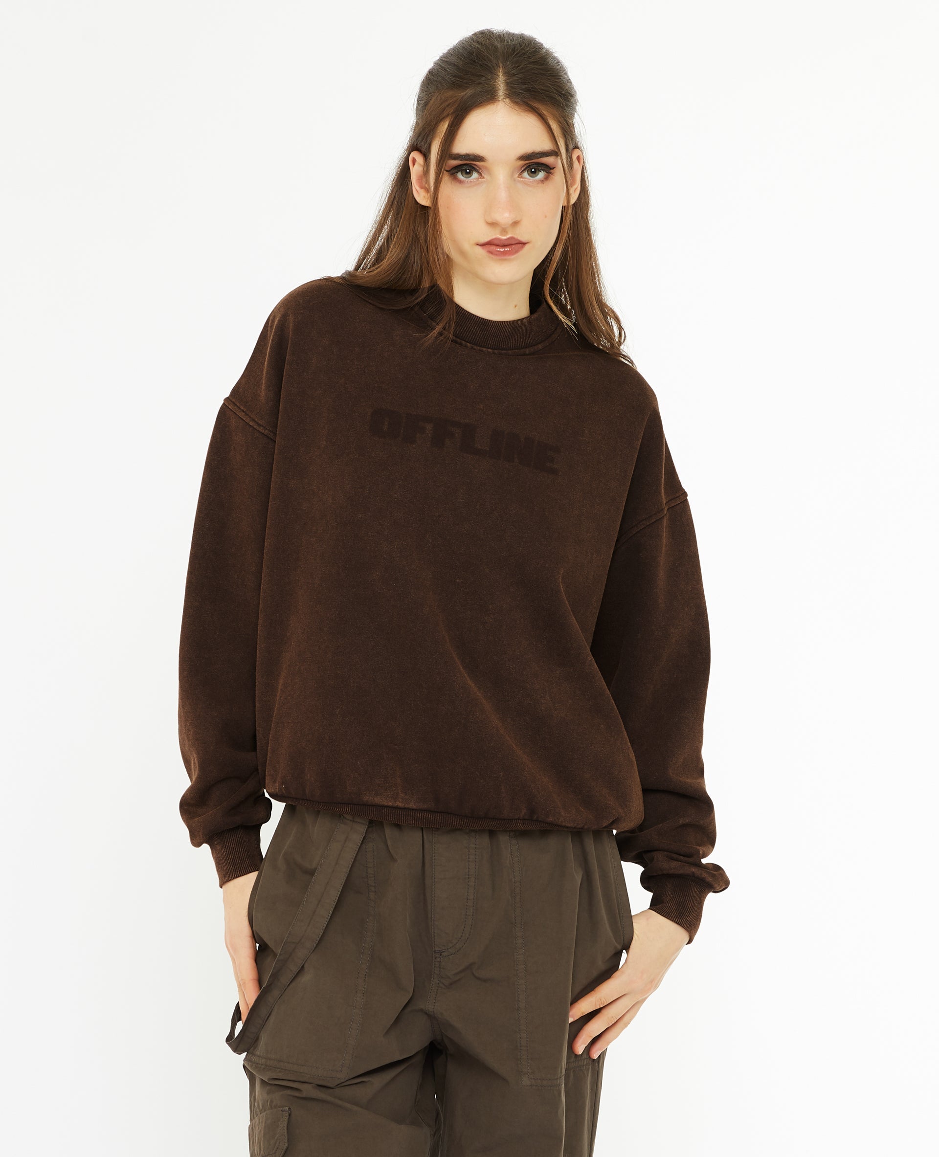 Sweat avec print effet vieilli