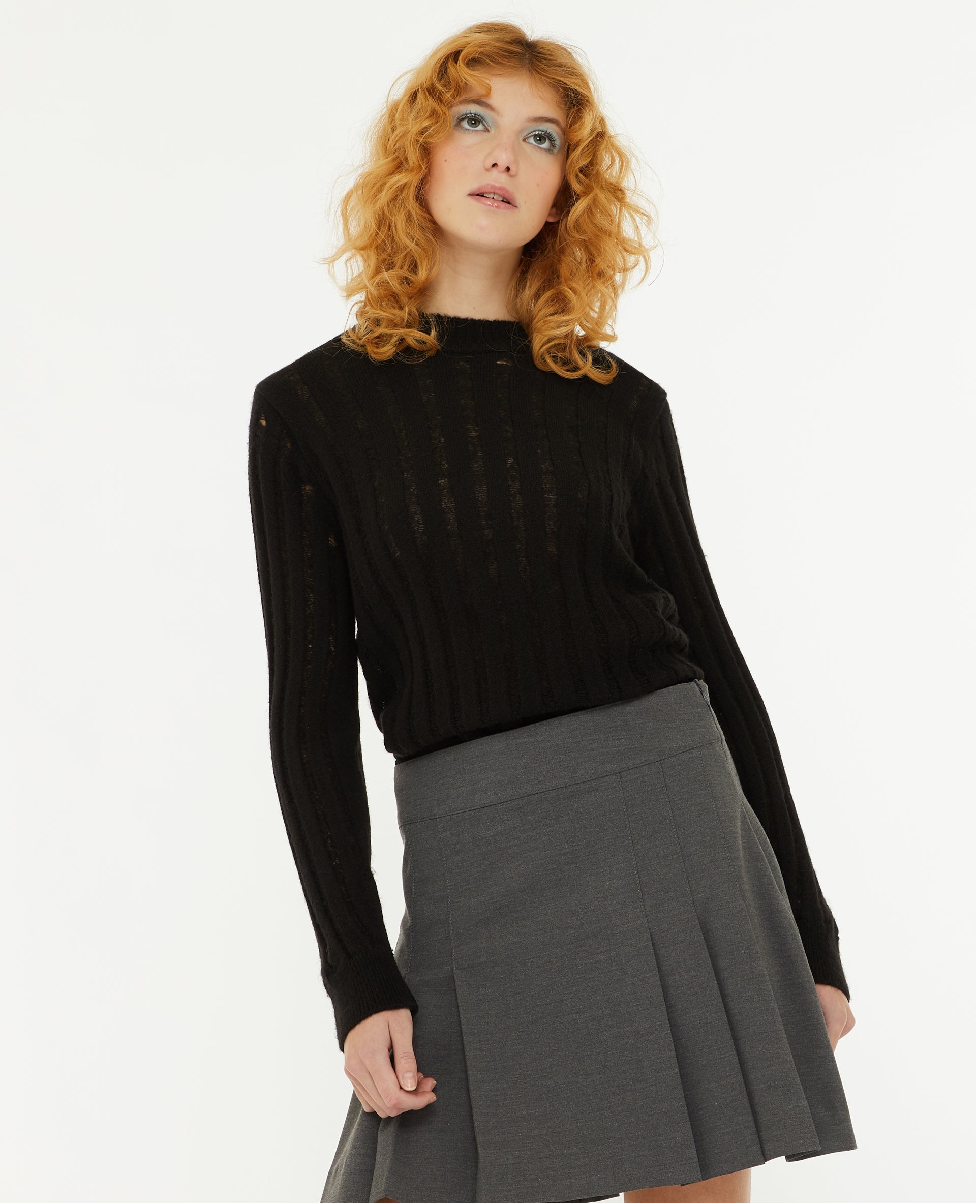 Pull en maille effet trashé