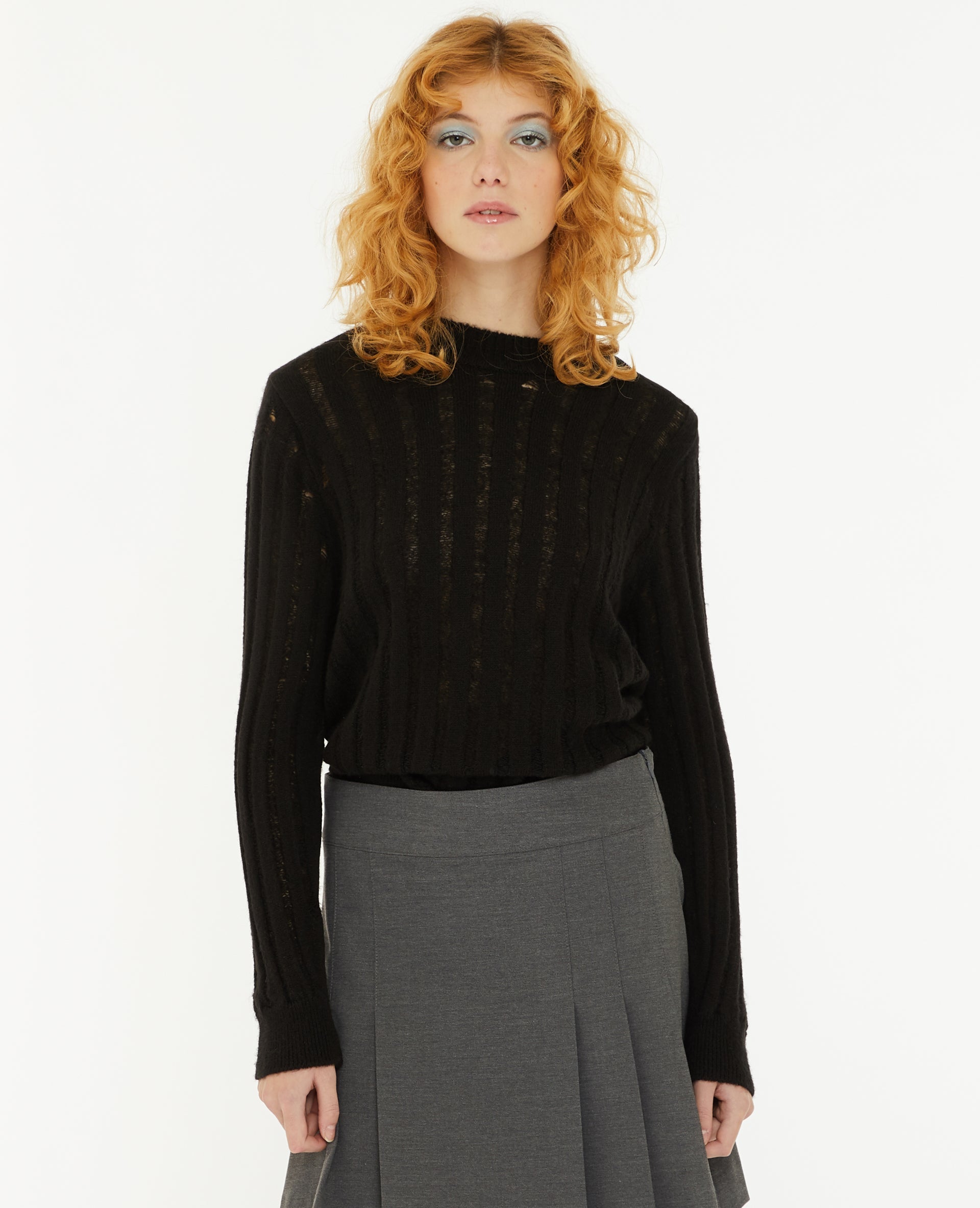 Pull en maille effet trashé