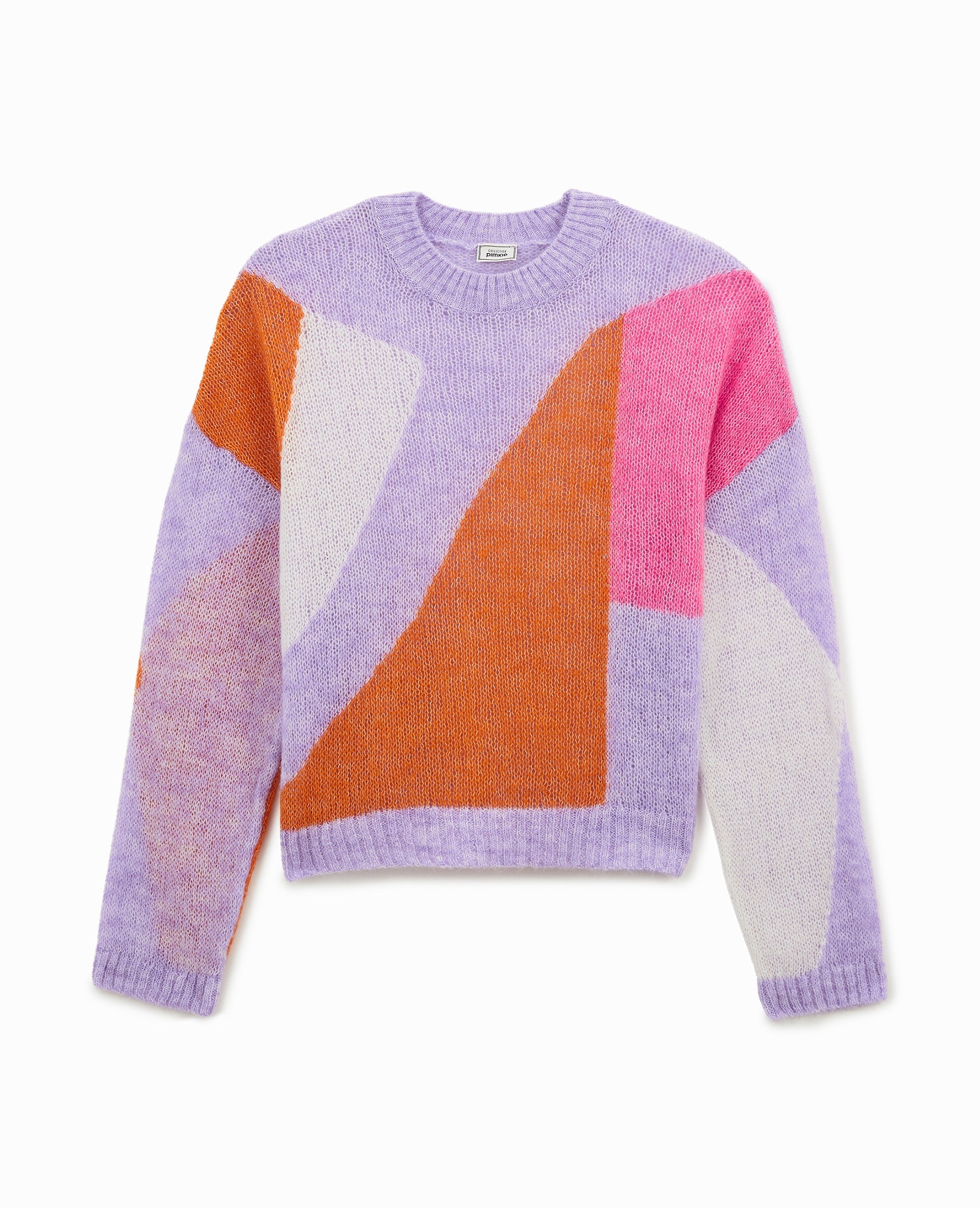 Pull en maille légère colorblock