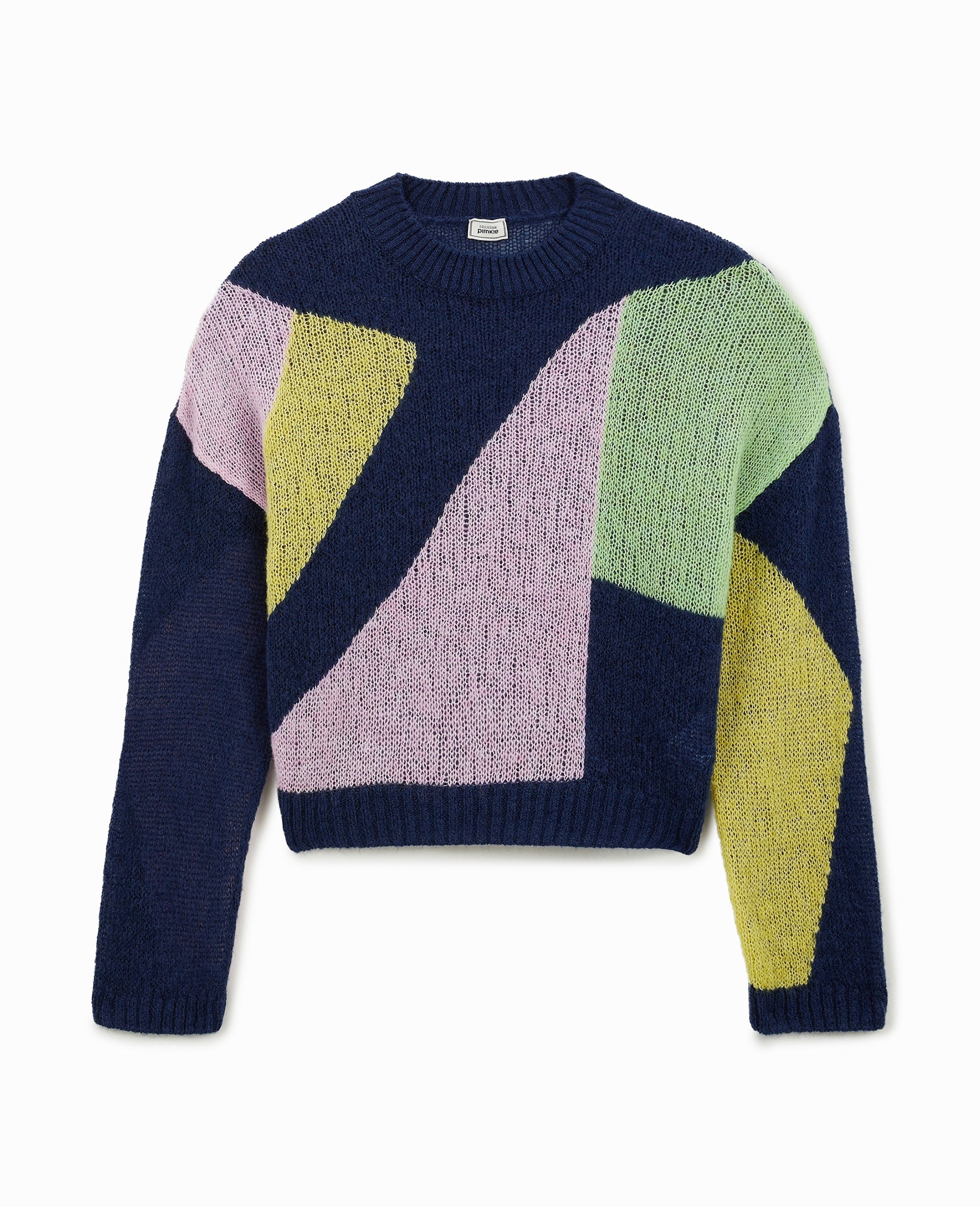Pull en maille légère colorblock