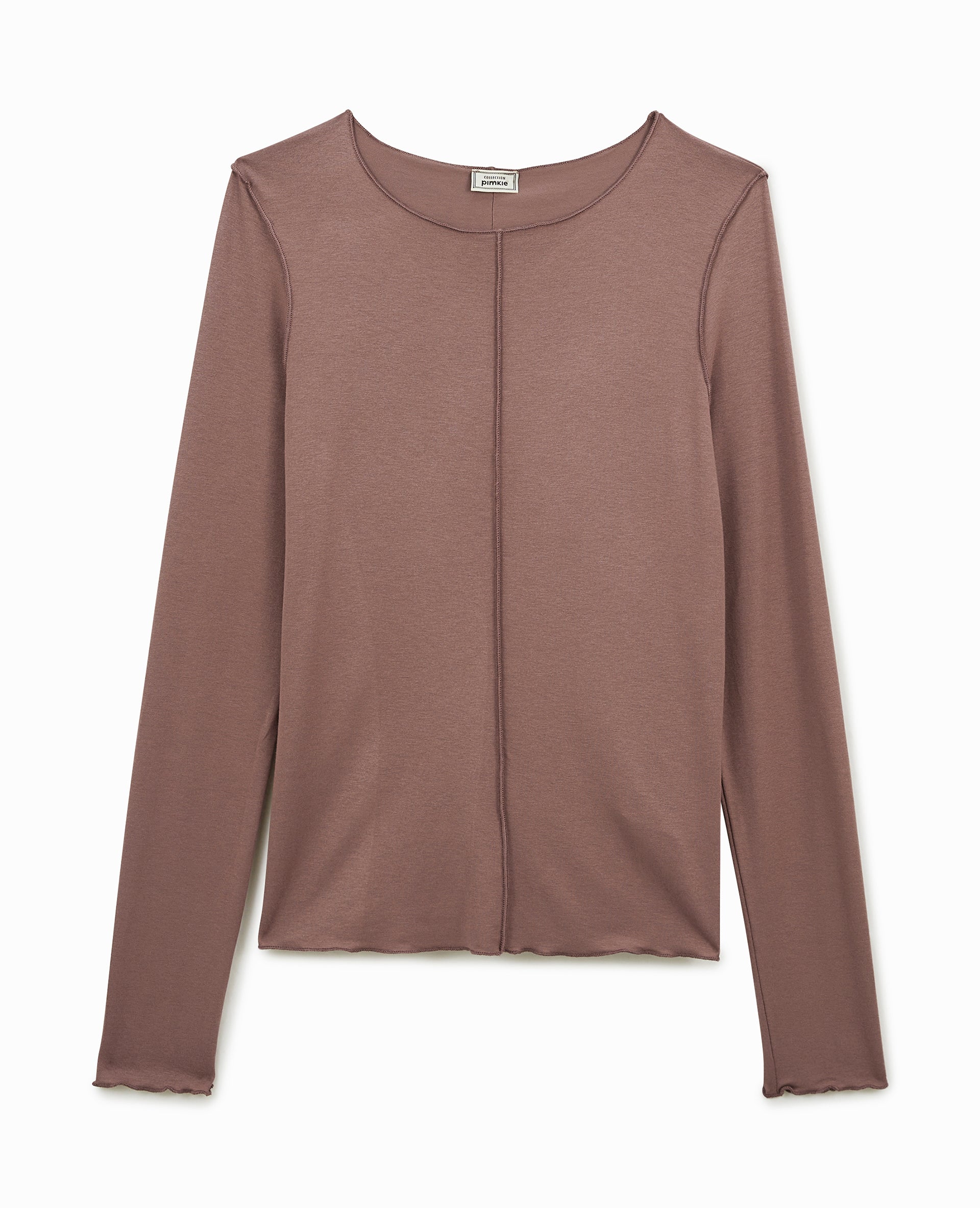 Top manches longues avec coutures apparentes