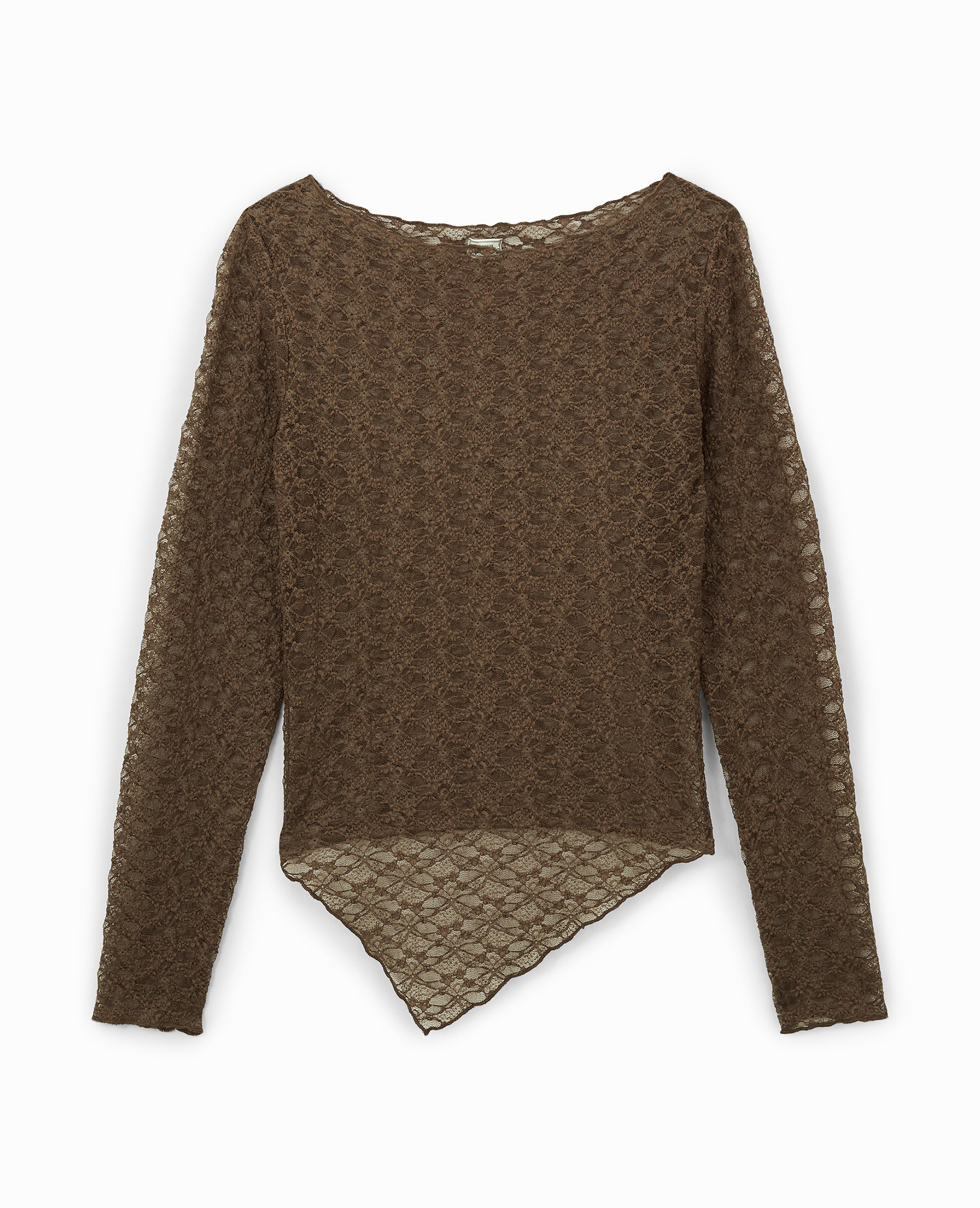 Top manches longues en dentelle