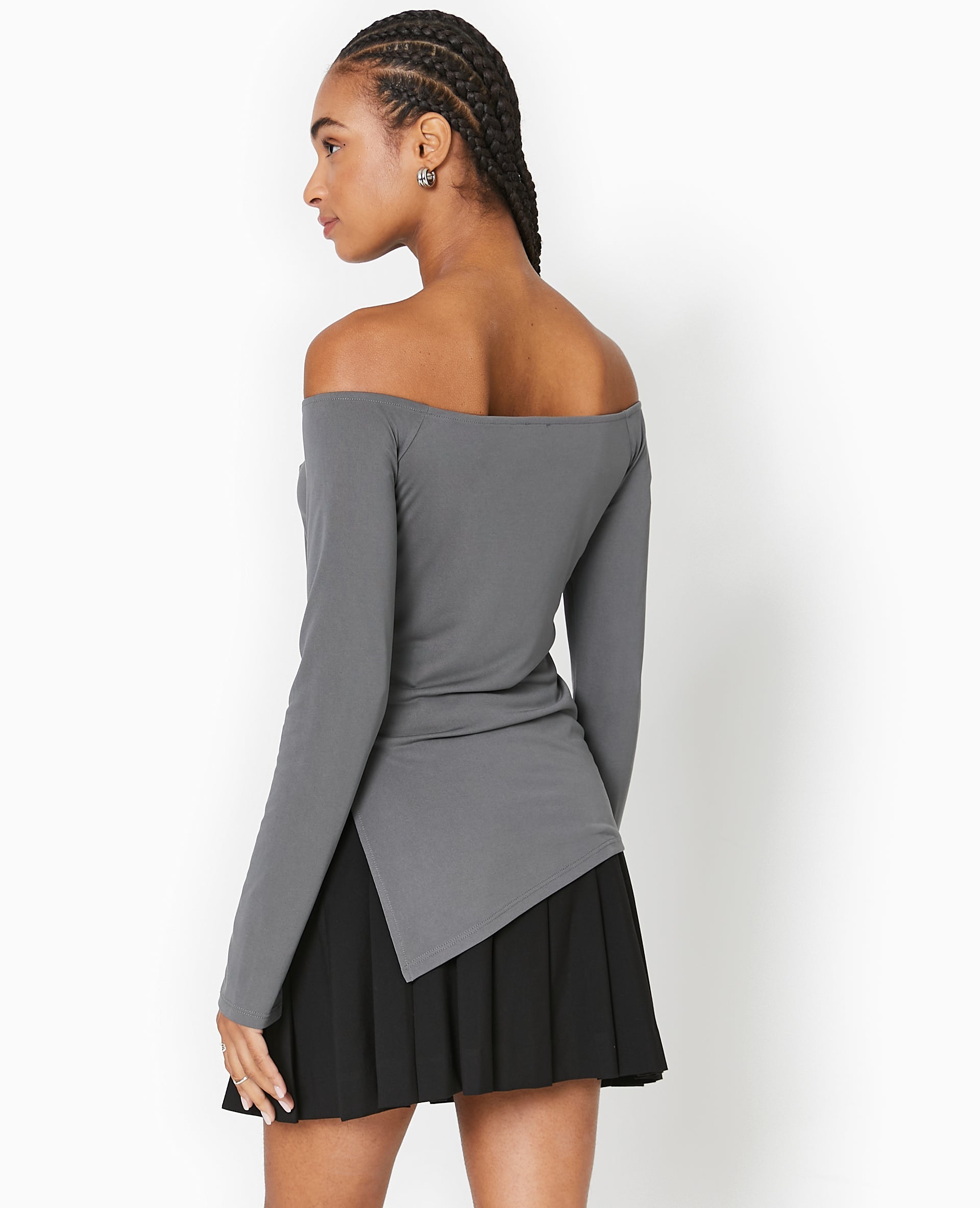 Top manches longues encolure Bardot