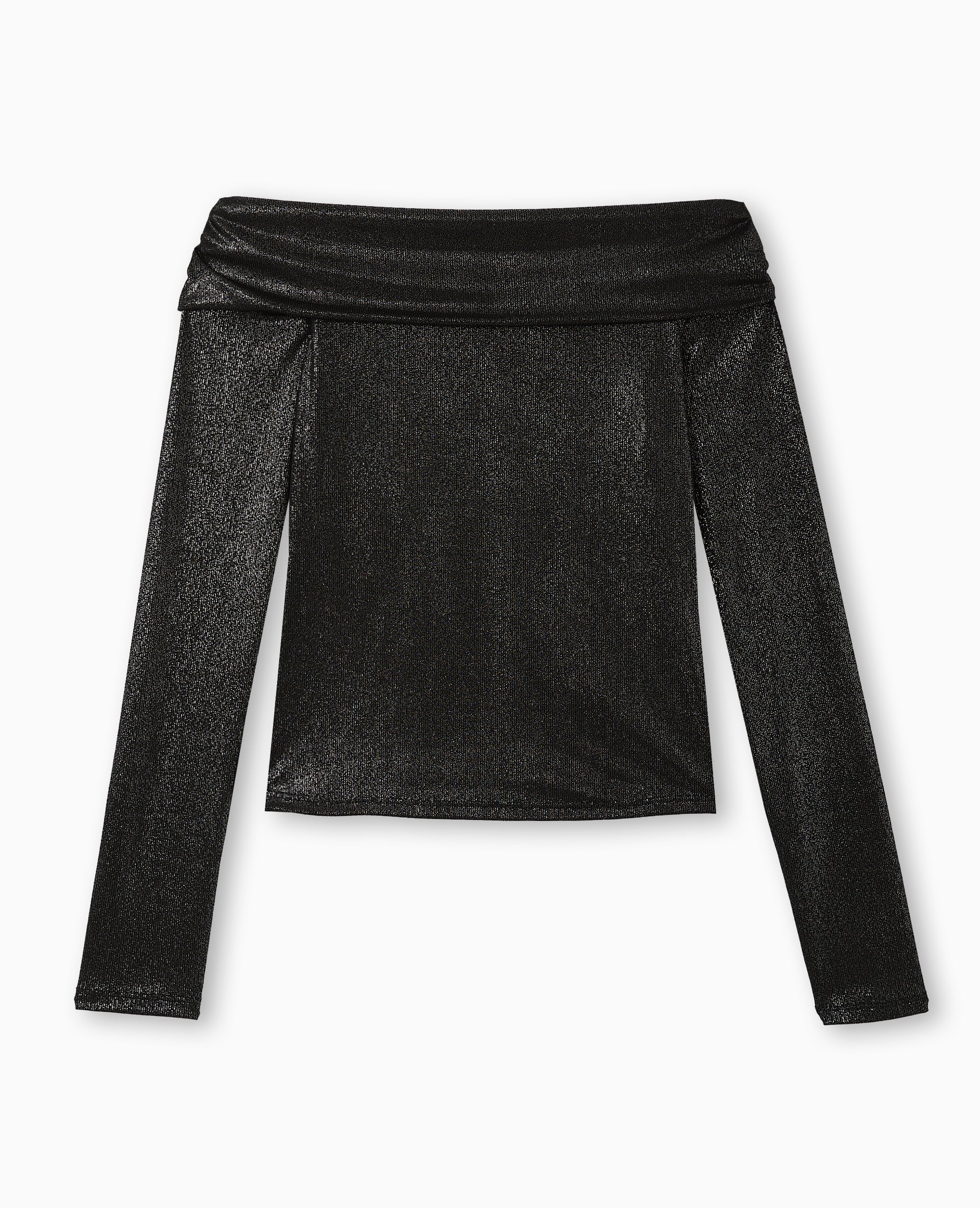 Top encolure Bardot avec paillettes