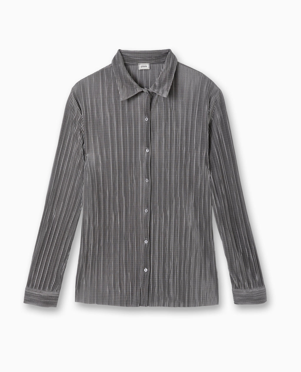 Chemise oversize en tissu plissé et satiné