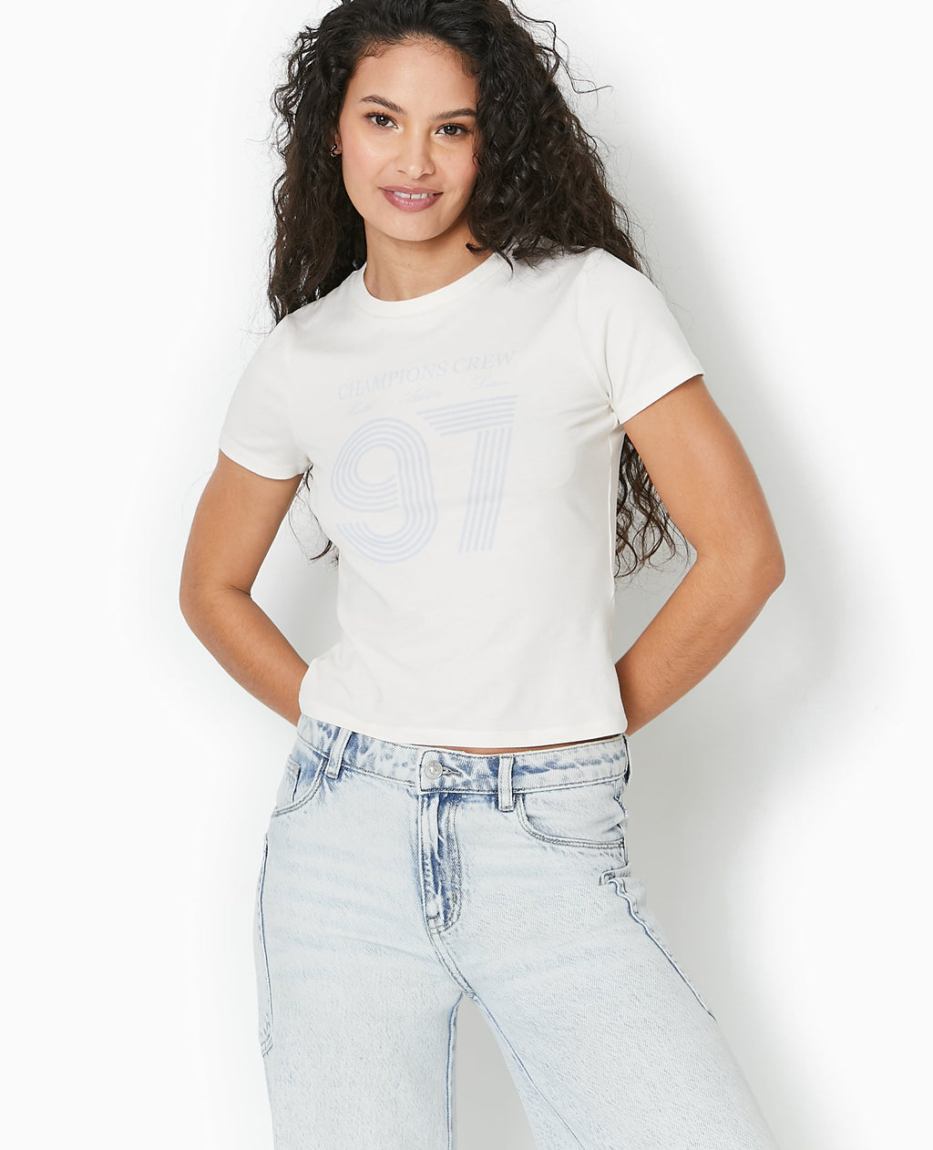 T-shirt ajusté avec print devant