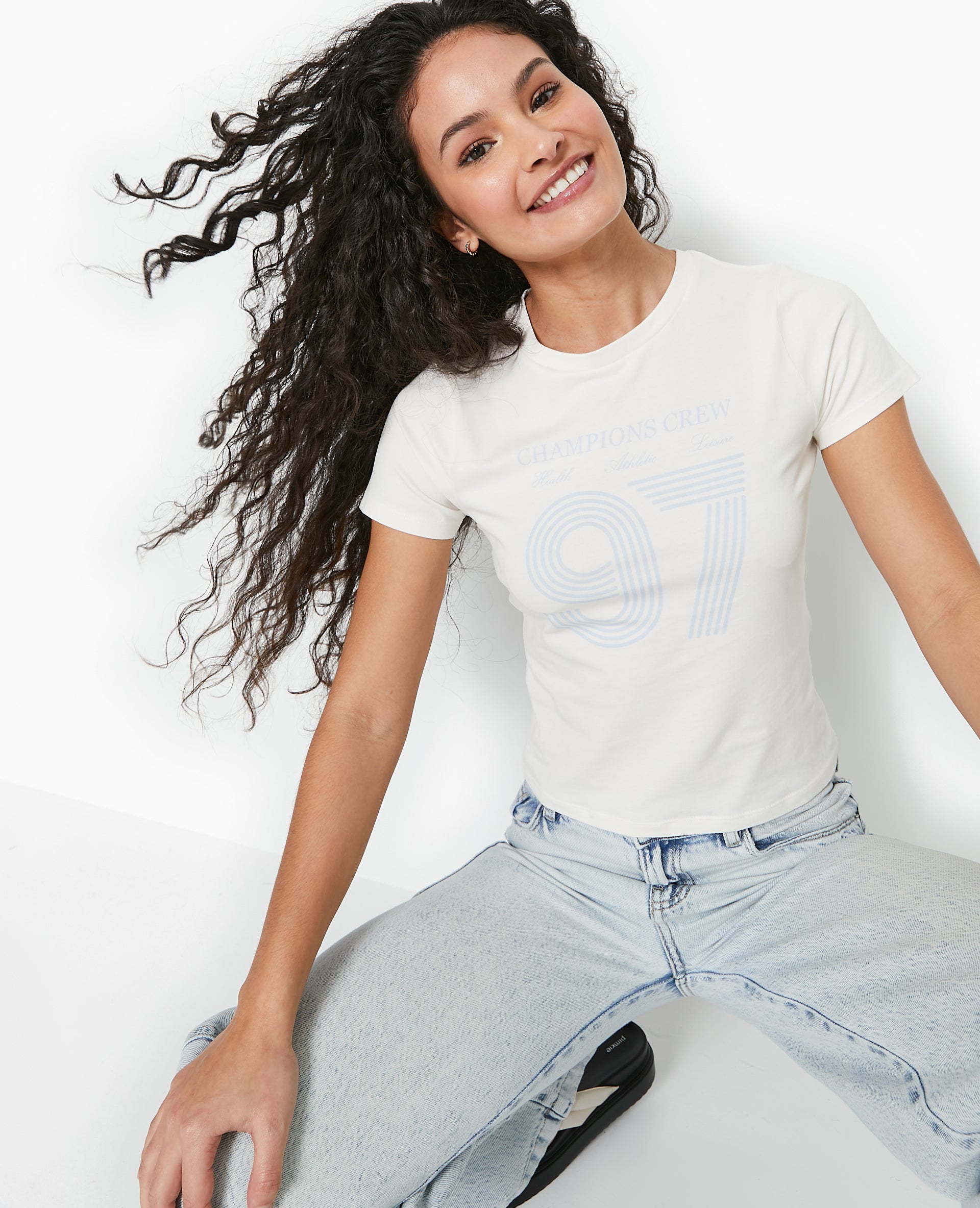 T-shirt ajusté avec print devant