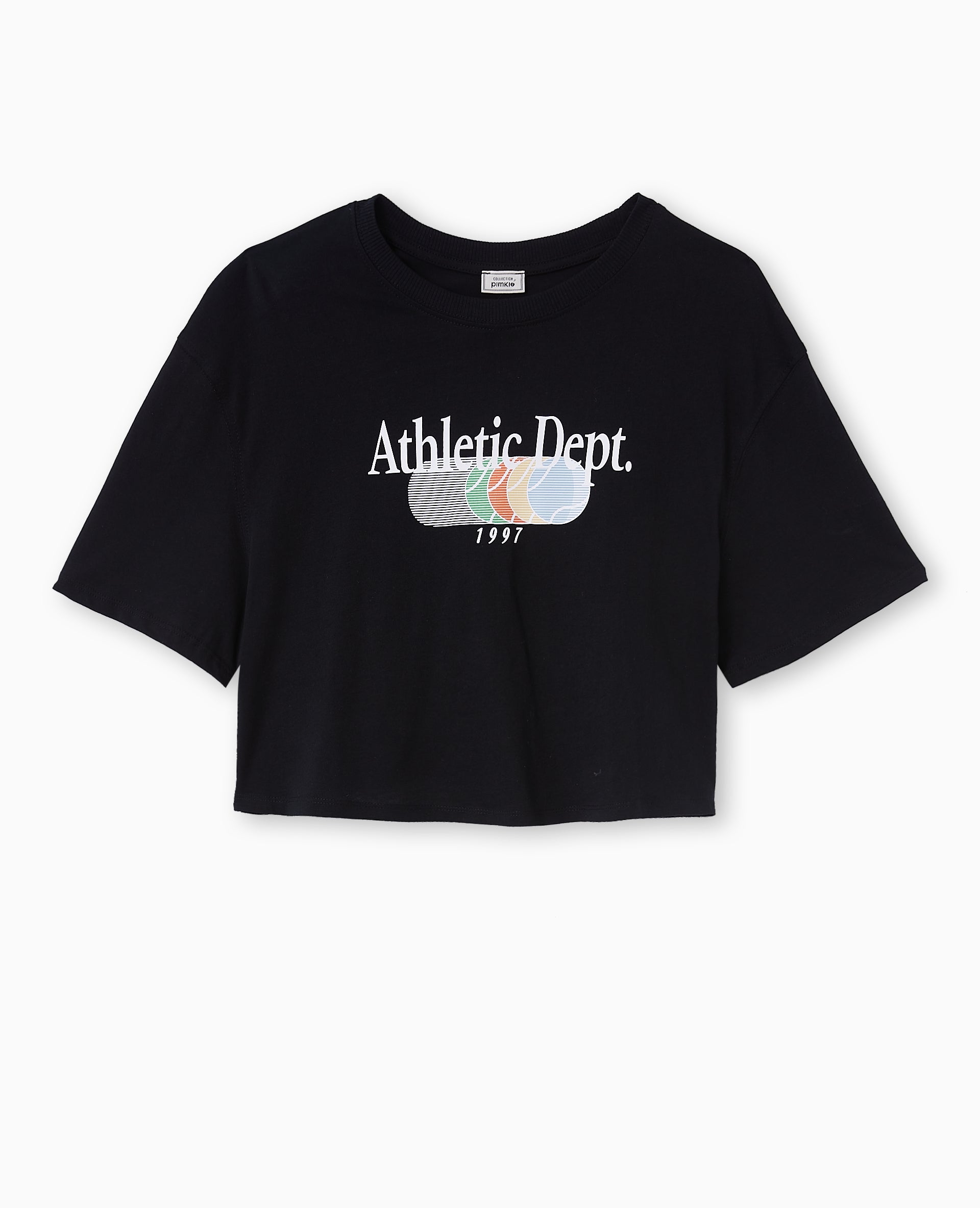 T-shirt cropped avec print devant