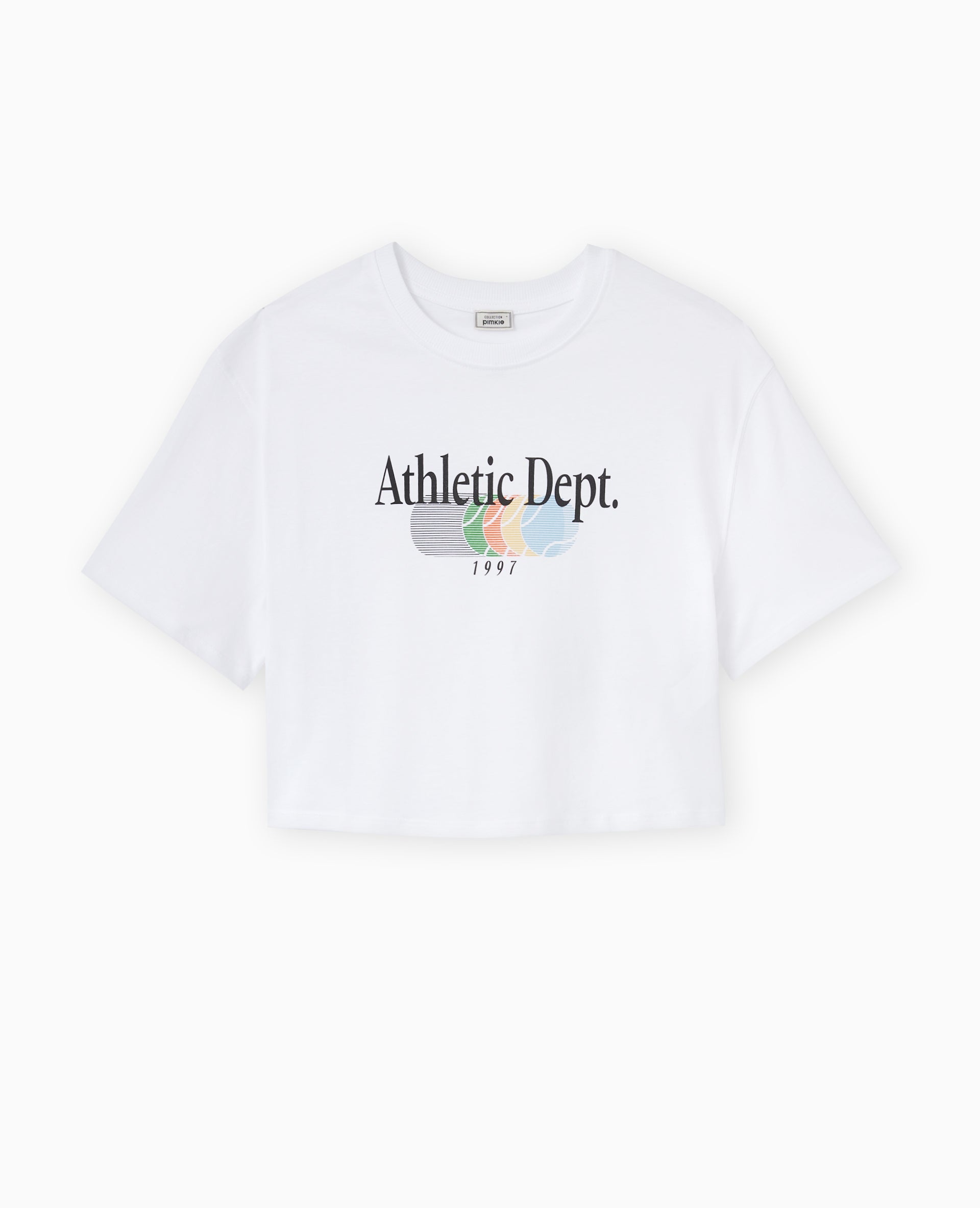 T-shirt cropped avec print devant
