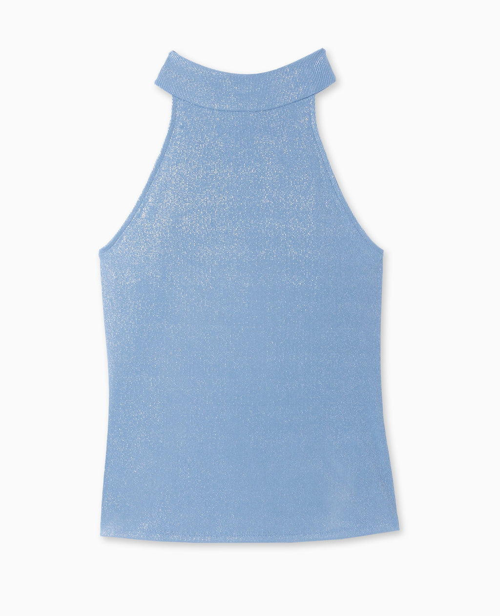 Top sans manches col montant avec lurex