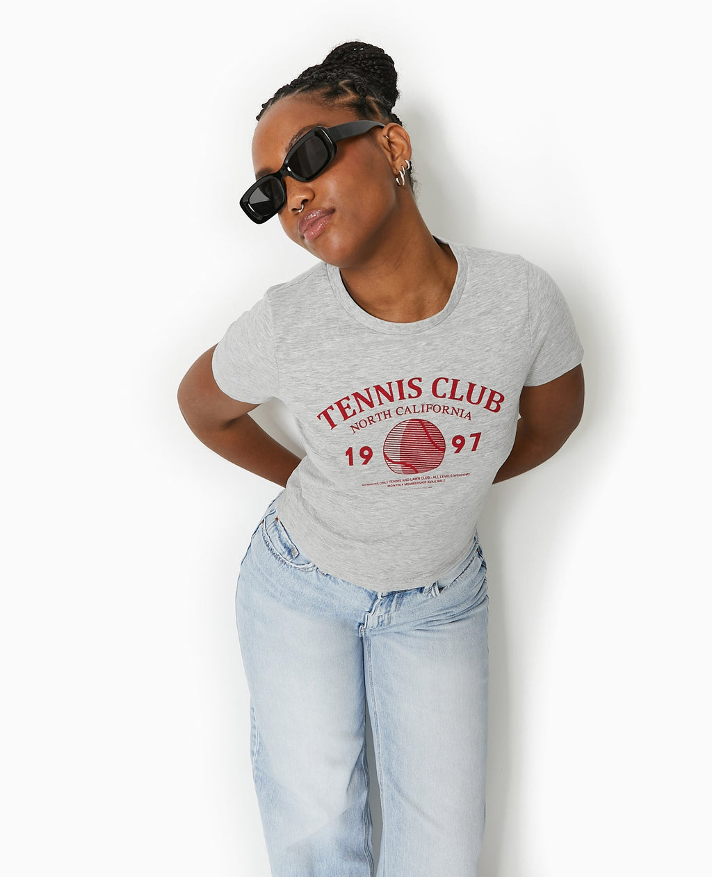 T-shirt ajusté avec print devant