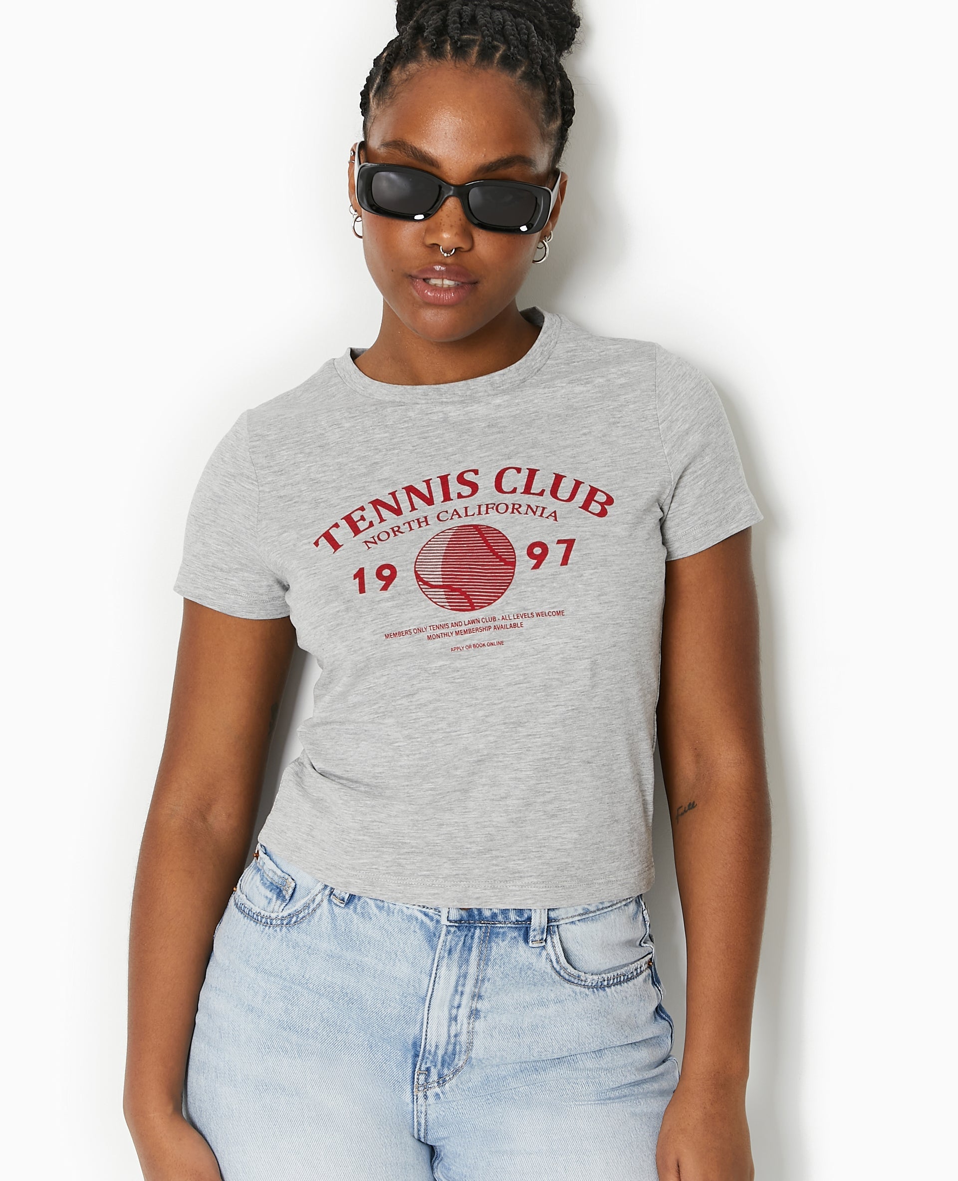 T-shirt ajusté avec print devant