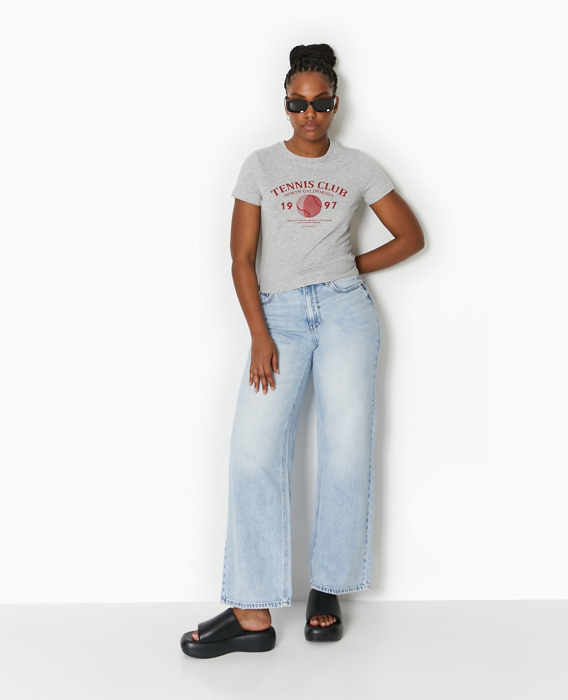 T-shirt ajusté avec print devant